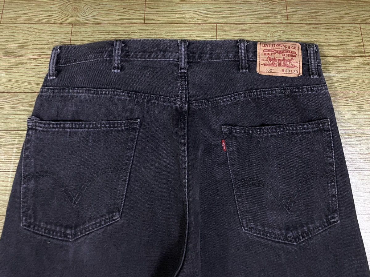 Levi's Very Rare Vintage Levis SuperBlack 550 Loose Jeans 2000s Size US 40 / EU 56 - 4 Thumbnail