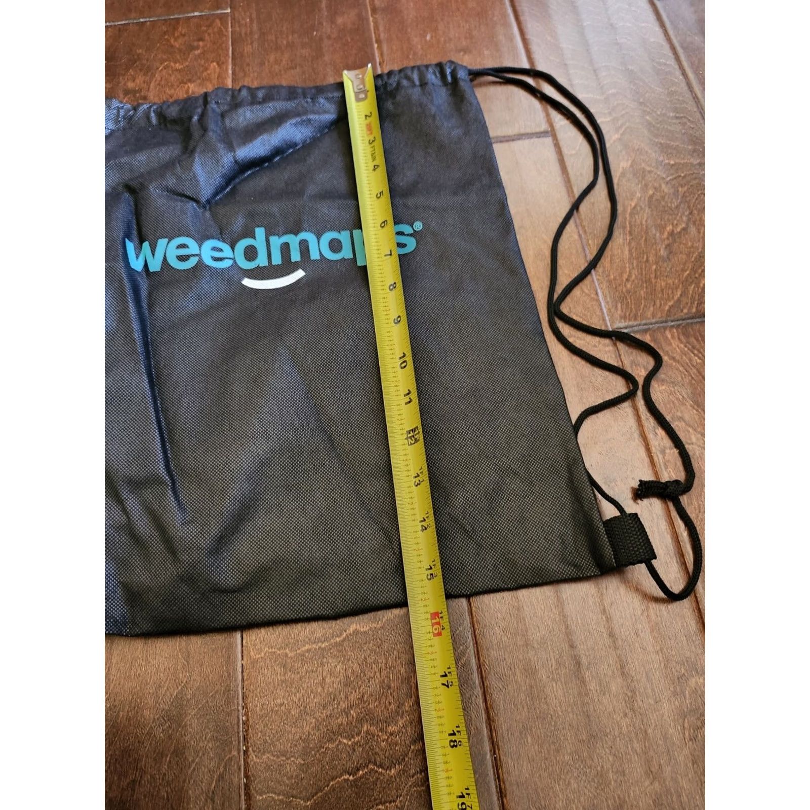 Vintage Weedmaps Backpack Drawstring Bag Medium Black Mens Backpack Size ONE SIZE - 4 Thumbnail