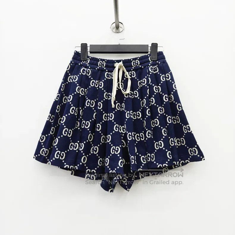 Gucci Gucci SizeXS New Double G jacquard knitted shorts Size US 29 - 1 Thumbnail