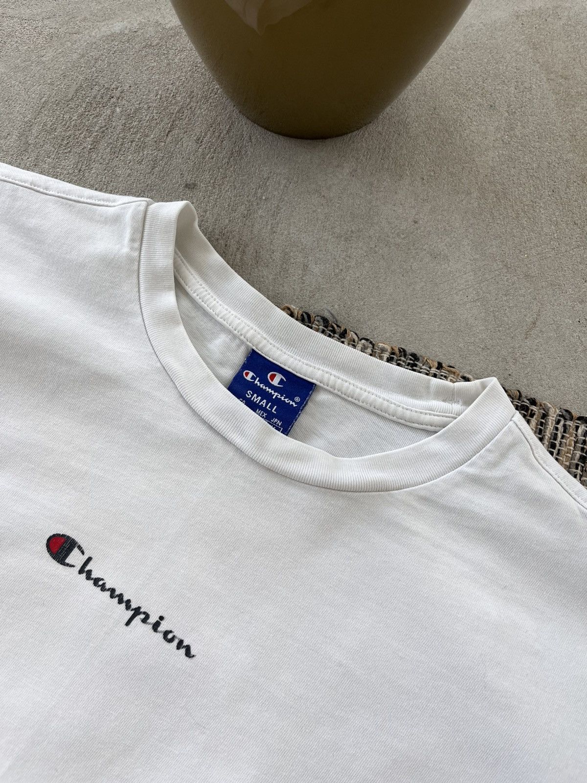 Champion × Vintage Vintage Champion Longsleeve Tshirt White Logo Blank tee Y2K Size US S / EU 44-46 / 1 - 9 Thumbnail