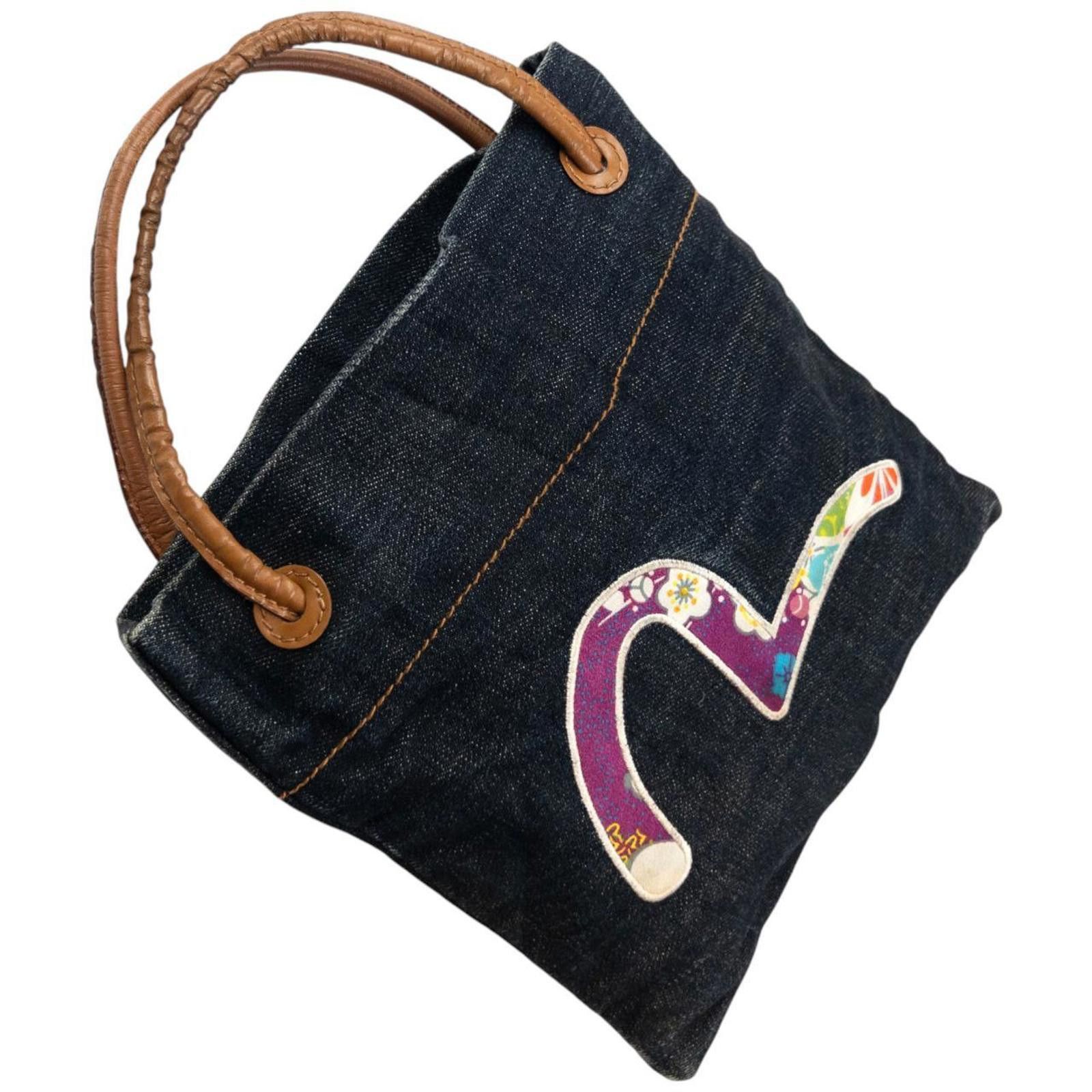 Evisu Vintage Evisu Patchwork Gull Japanese Denim Handbag Size ONE SIZE - 4 Thumbnail