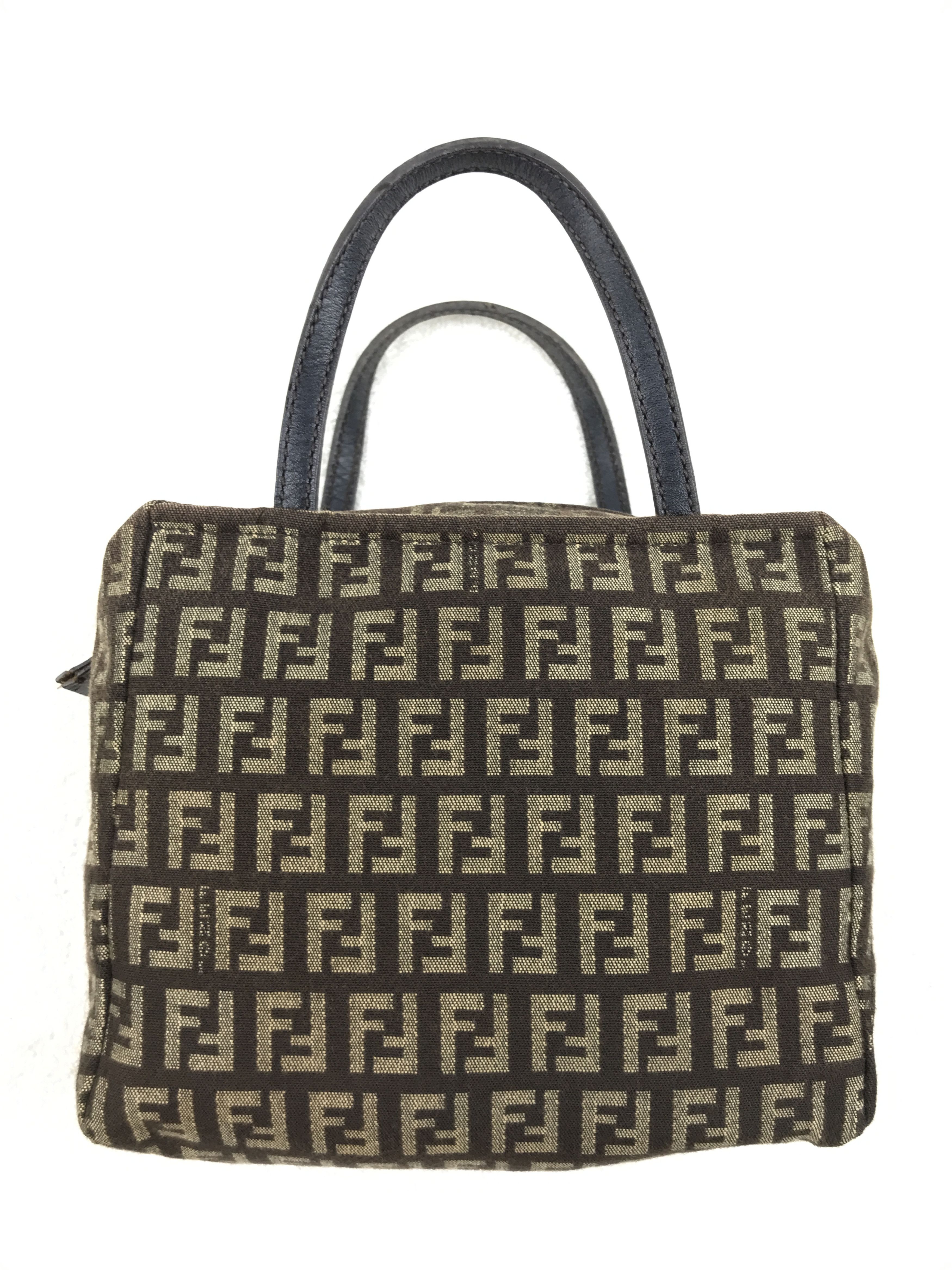 Fendi Vintage Fendi Monogram Zucchino Mini Tote Bag Purse Size ONE SIZE - 1 Thumbnail