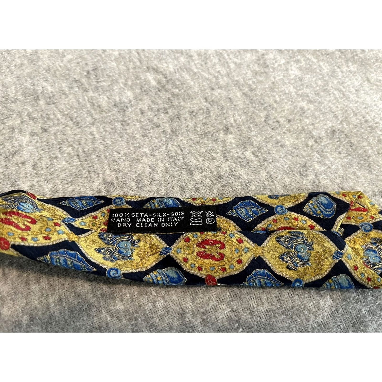 Brioni Brioni Silk Tie Nautical Multicolor Made in Italy Seahorses Seashells Fishes Classic 57"-60" Men Size ONE SIZE - 4 Thumbnail