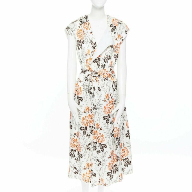 Victoria Beckham new VICTORIA BECKHAM SS17 Runway floral print cut open back belted dress UK12 M Size M / US 6-8 / IT 42-44 - 1 Thumbnail