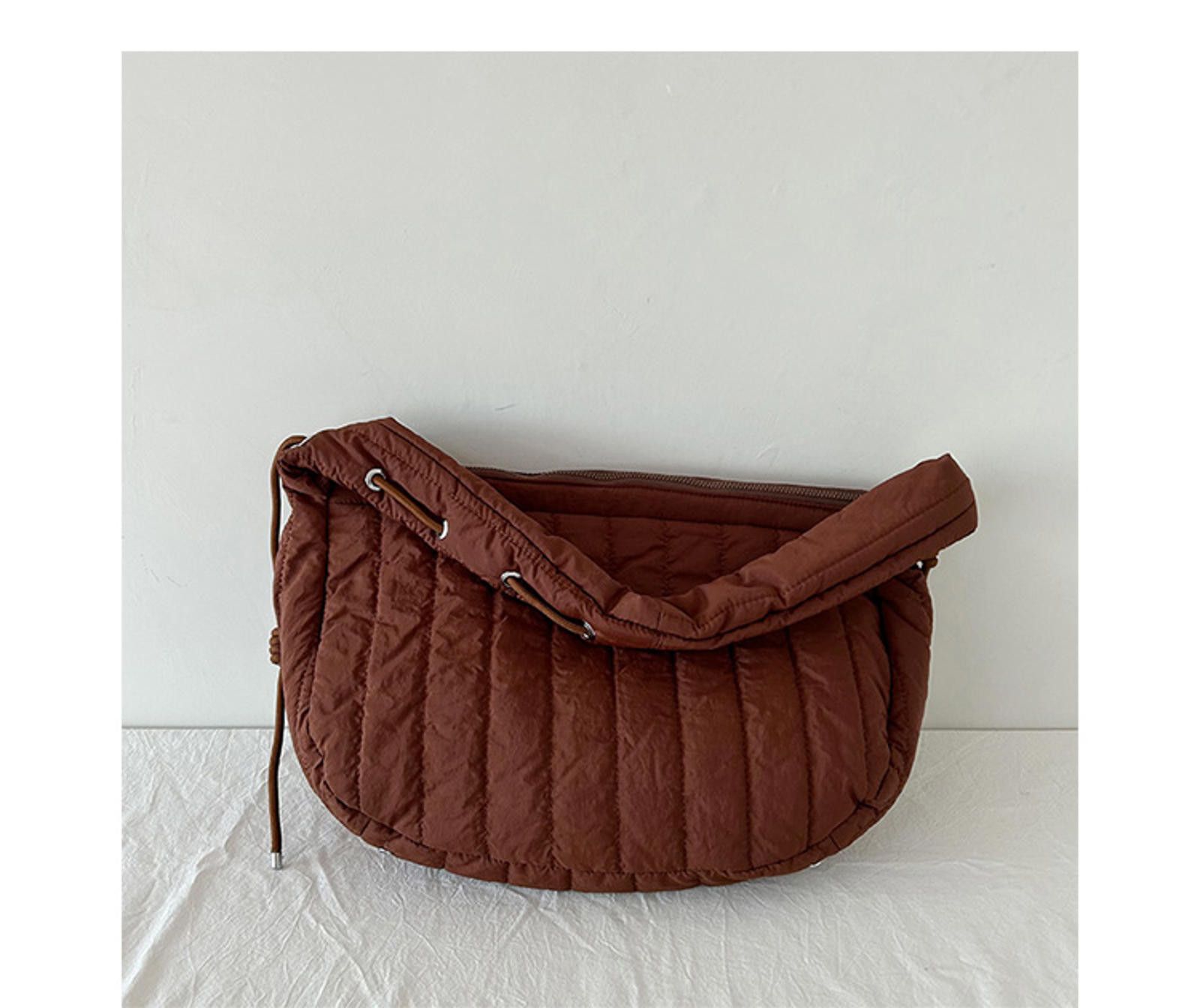 Other Stylish Quilted Sling Bag - Brown Size ONE SIZE - 6 Thumbnail