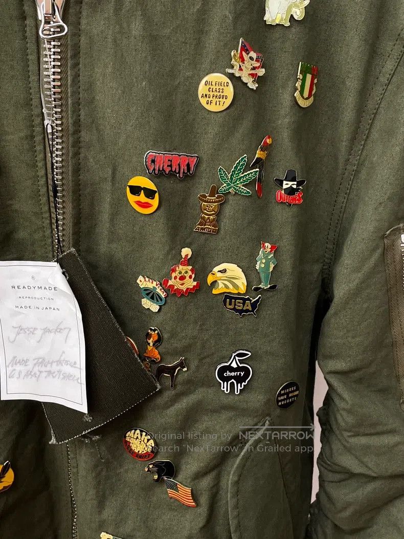 Ready Made Flight Jacket, Military Tent Fabric, Antique Fa