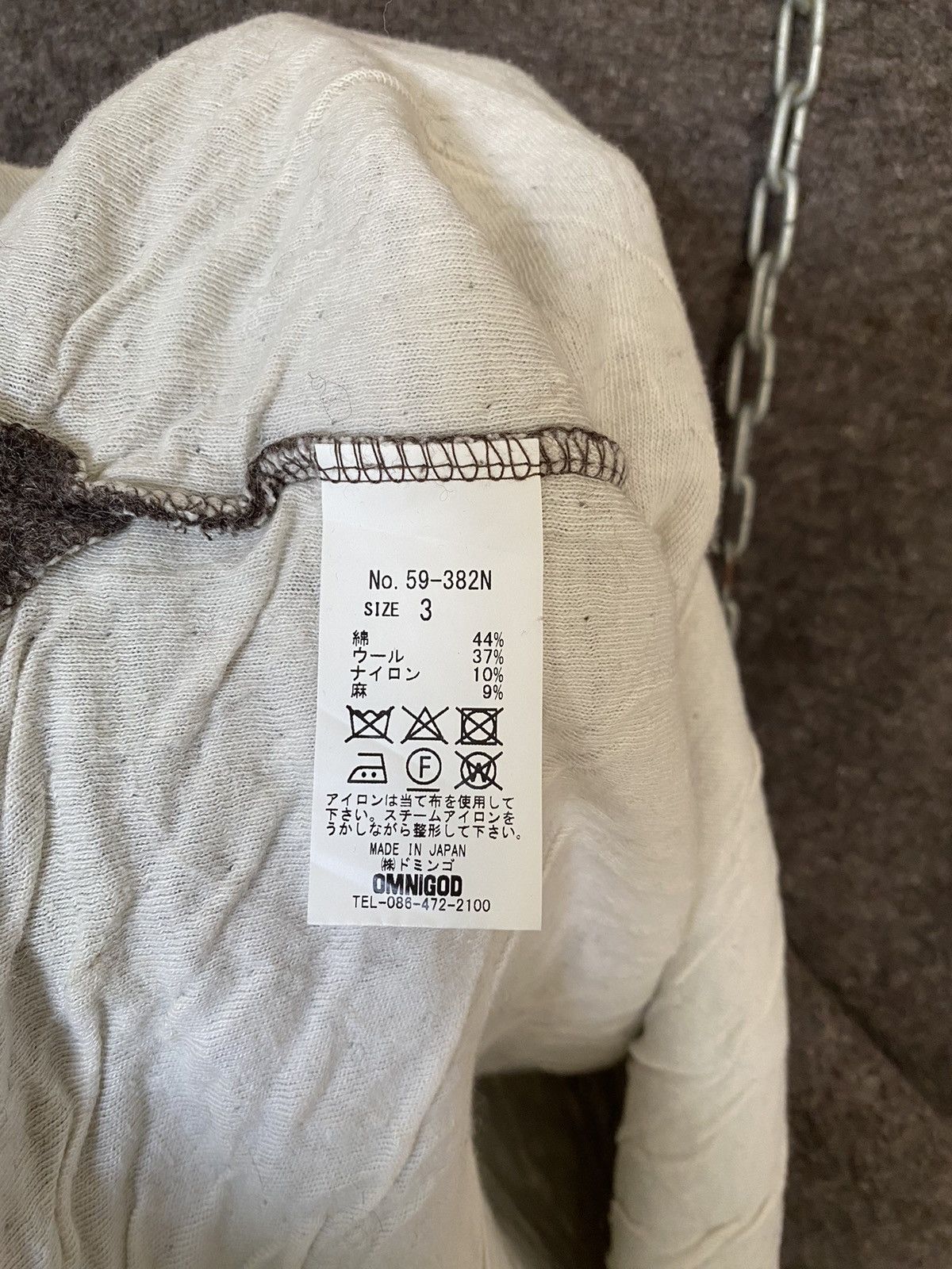 Japanese Brand × OMNIGOD Vtg Omnigod Japan Mix Fabric Single pocket wool Size US L / EU 52-54 / 3 - 11 Thumbnail