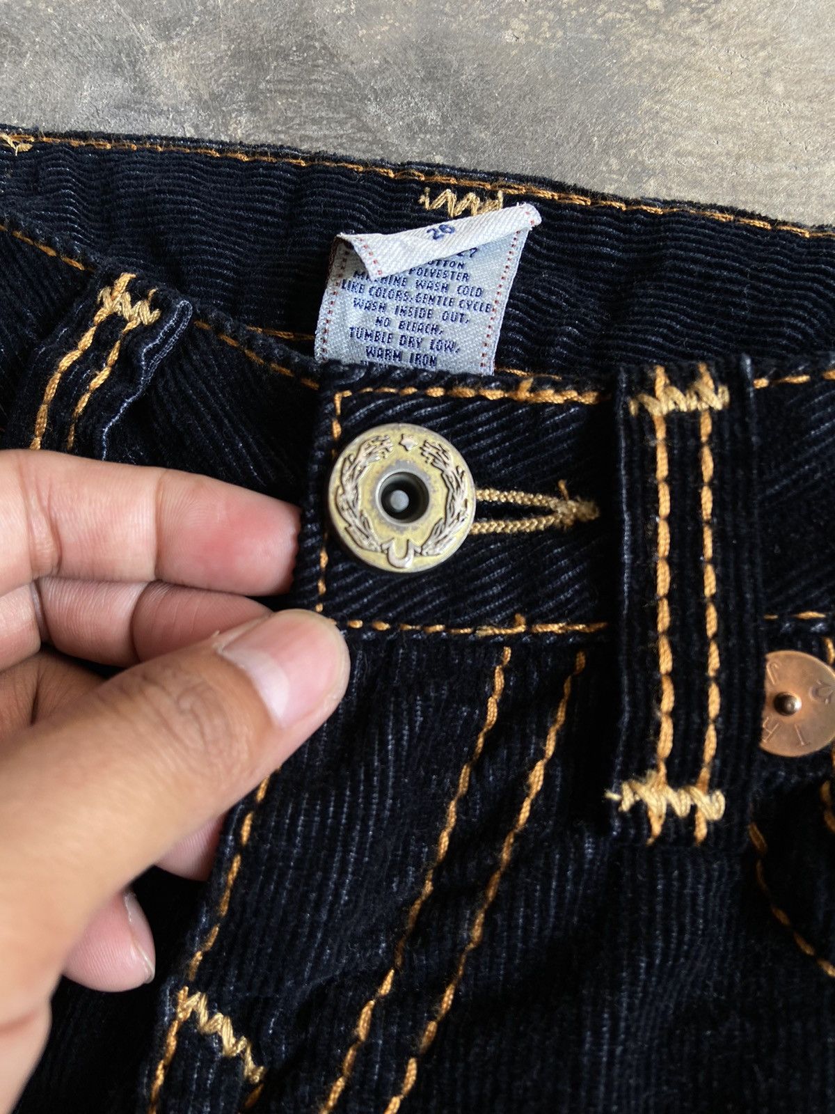 True Religion Vintage flare corduroy pant, made in USA