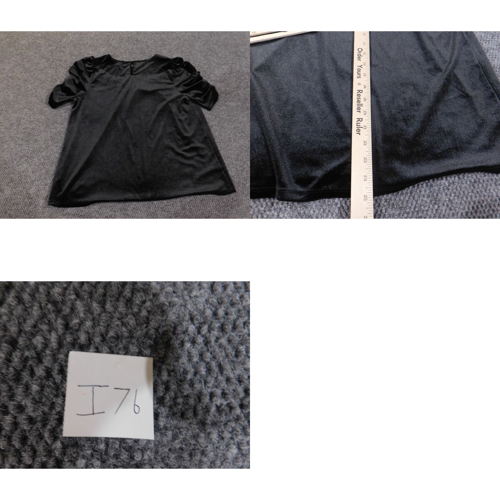 Ann Taylor Ann Taylor Loft Shirt Womens Large Black Velvet Pullover Round Neck Long Sleeve Button Stretch Casual Blouse Basic Regular Size L / US 10 / IT 46 - 8 Thumbnail
