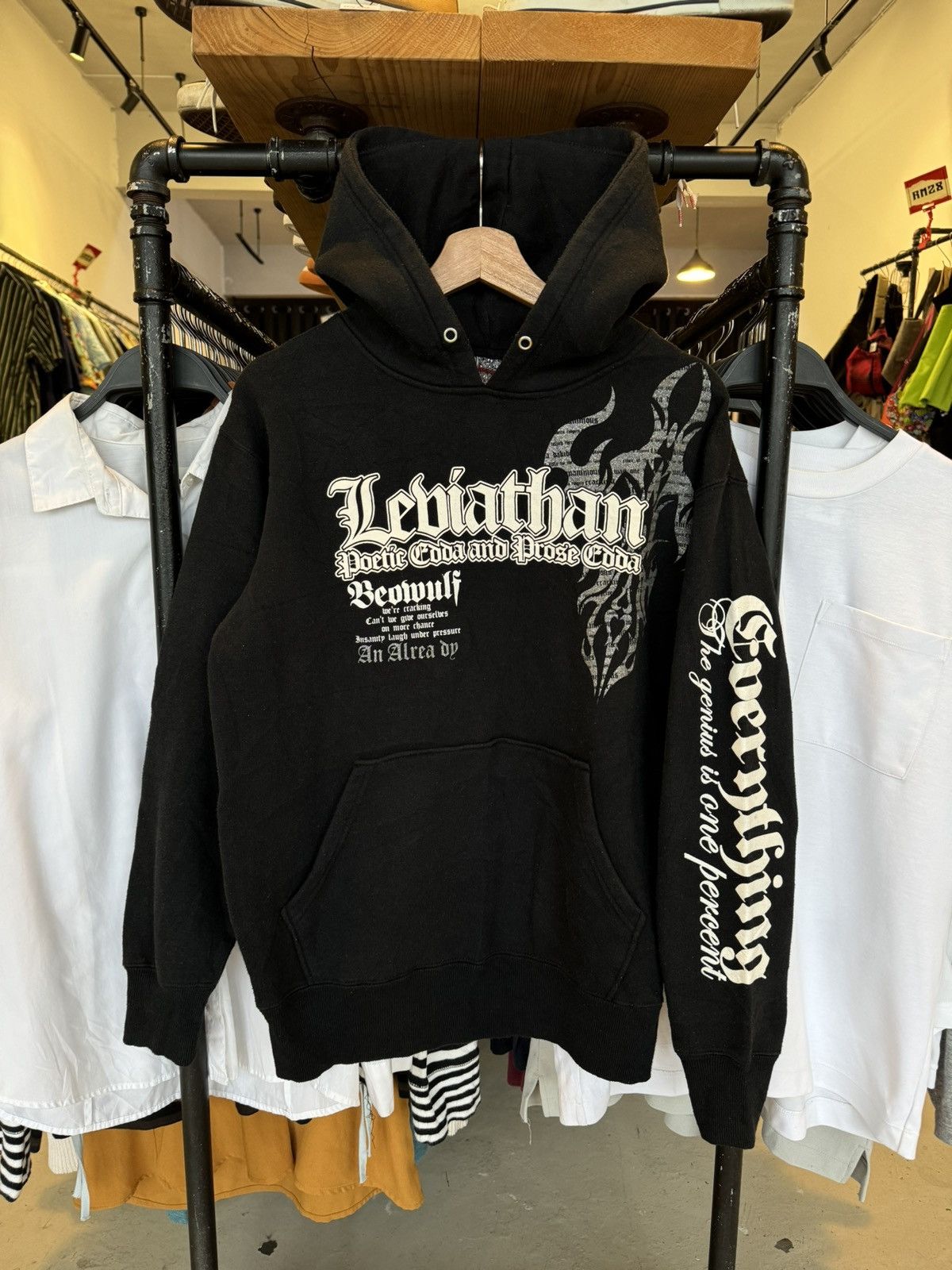 Japanese Brand Vintage Y2K Beaumere Punk Riot Poem Laces Hoodies Size US L / EU 52-54 / 3 - 1 Thumbnail