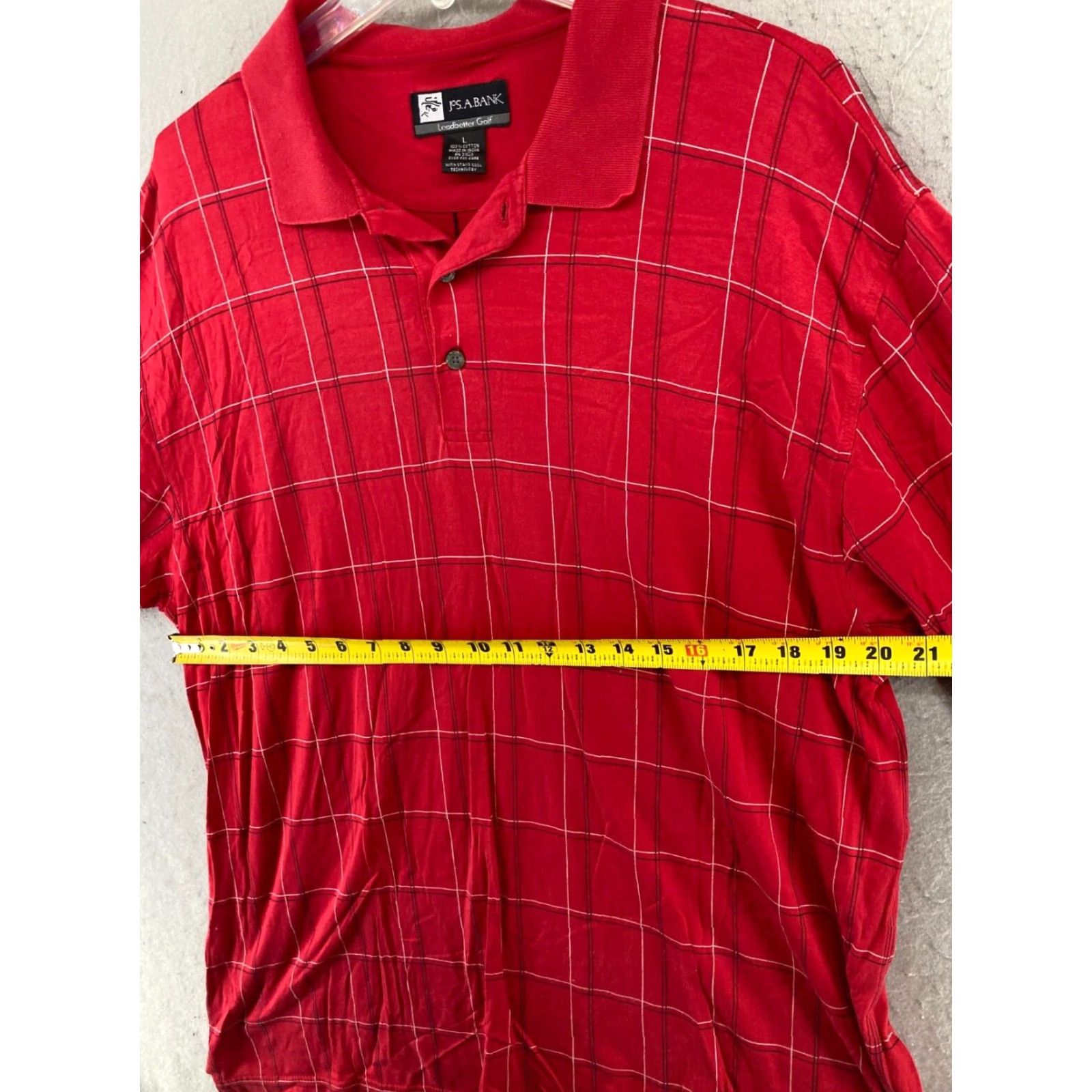 Jos. A. Bank Jos A Bank Mens Polo Shirt Large Red Leadbetter Golf Size US L / EU 52-54 / 3 - 2 Thumbnail