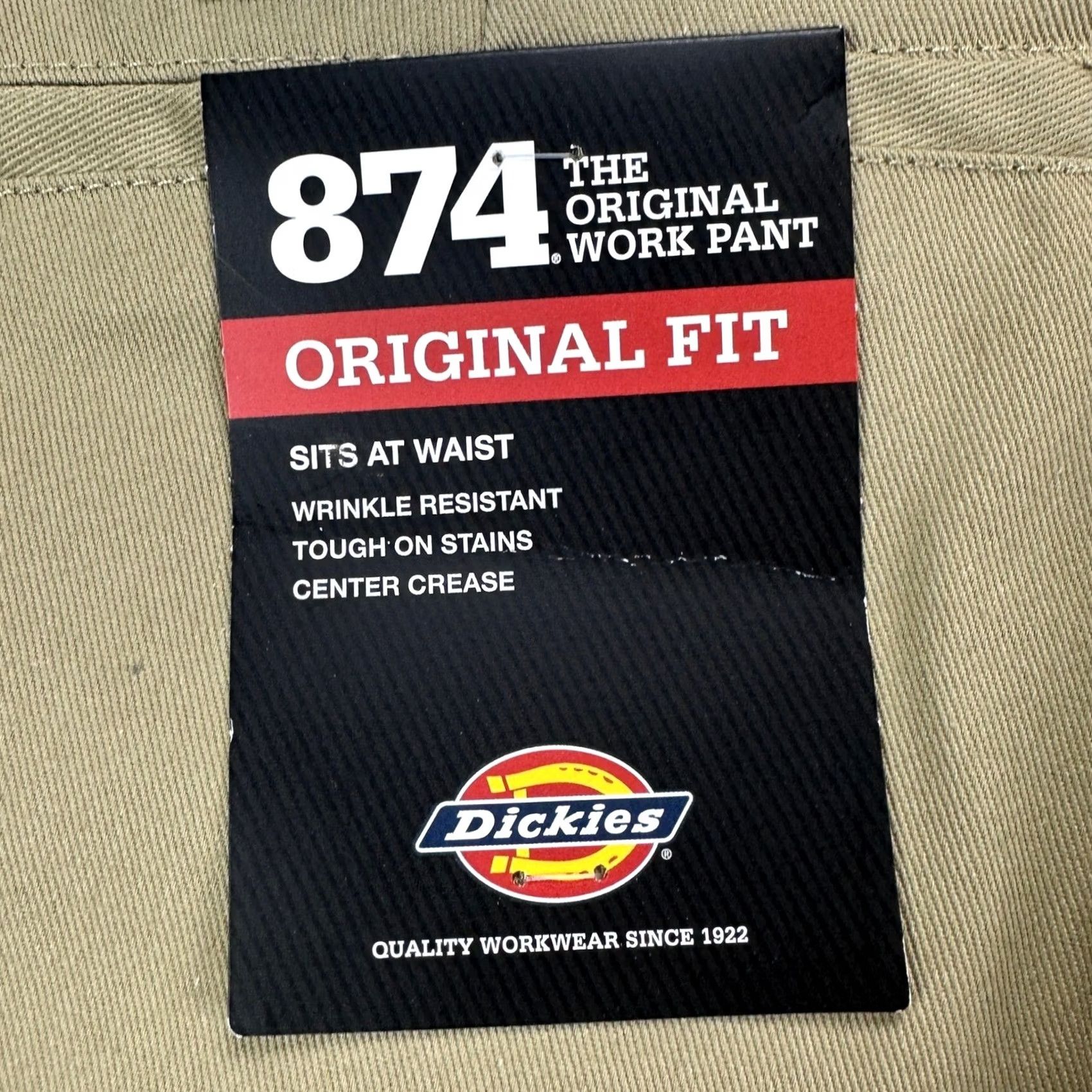 Dickies Dickies 874 Pants Mens 40x29 Work Original Fit Khaki Tan Flat Front Cotton Blend Casual Workwear Mens Size US 40 / EU 56 - 3 Thumbnail