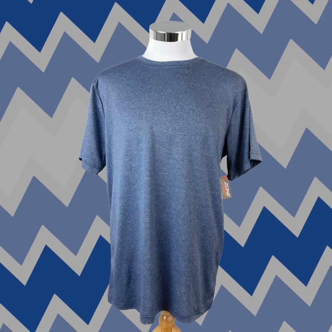 Vintage Zone Pro Men's Short Sleeve Crew Neck T-Shirt Blue Large Sports Shirt Regular Size S? Size US L / EU 52-54 / 3 - 1 Thumbnail
