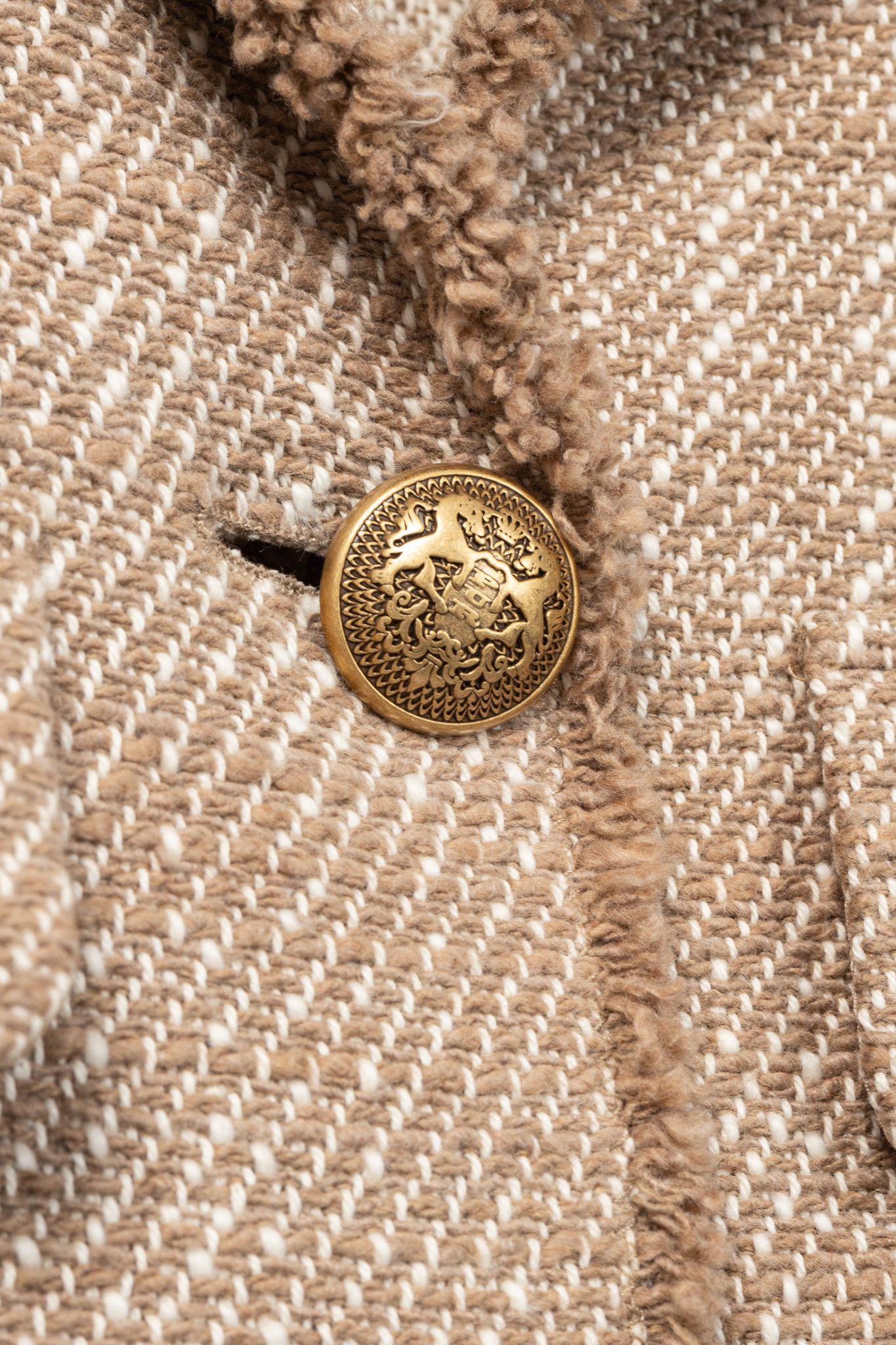 Luisa Cerano Luisa Cerano Brown Cotton Knit-Tweed Fringed Field Jacket Size M / US 6-8 / IT 42-44 - 8 Thumbnail