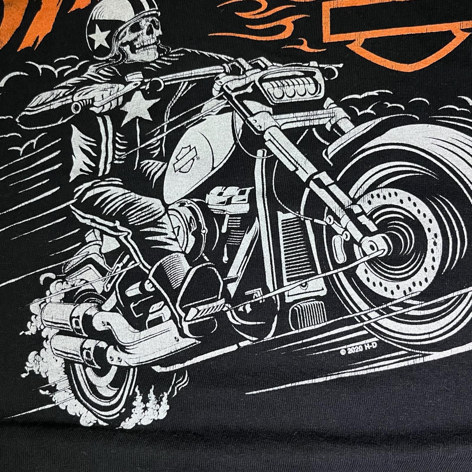 Harley Davidson 🏍️ Harley-Davidson “Skeleton Rider” Graphic Tee – Size XL Size US XL / EU 56 / 4 - 5 Thumbnail
