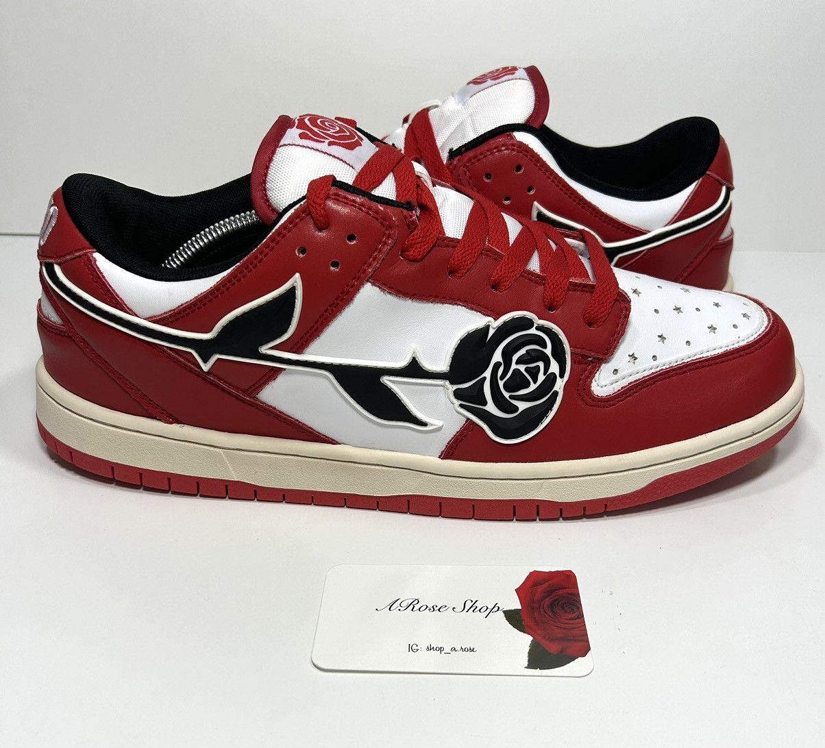 Streetwear Kizo Kicks “Chicago Red Rose’ Dunk Shoes Size: 14 M | Grailed