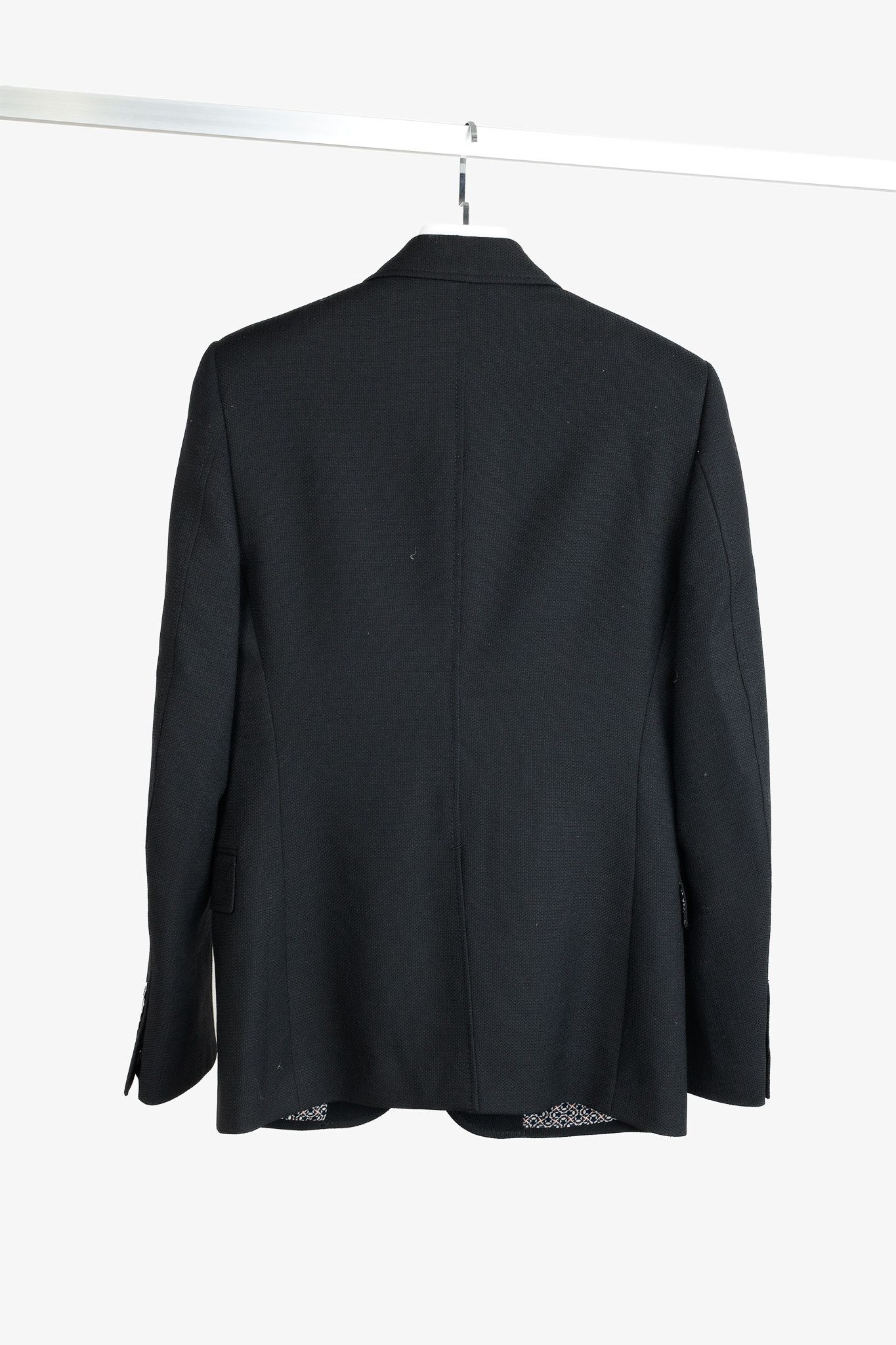 Gucci Gucci Black Wool-Blend Pique Tailored Blazer Size 40R - 2 Thumbnail