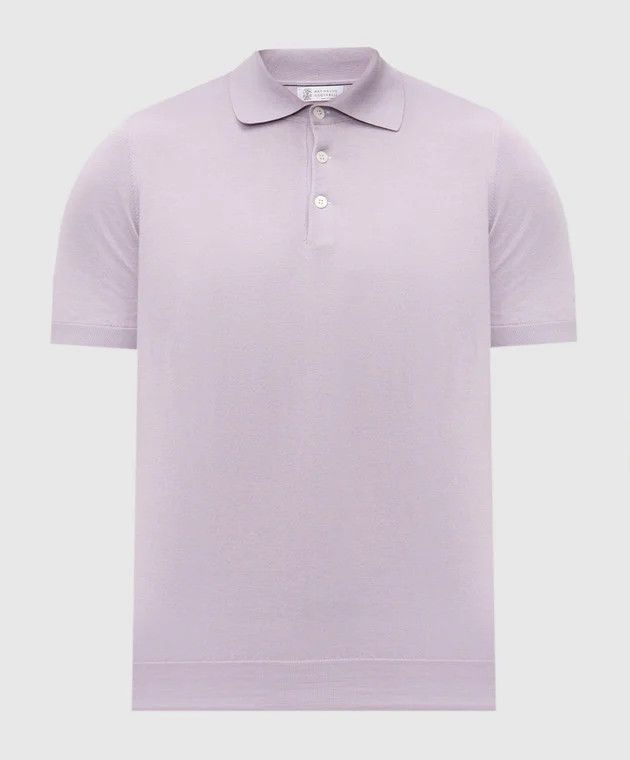 Brunello Cucinelli o1y0526 Polo Shirt in Lilac Size US XS / EU 42 / 0 - 1 Thumbnail