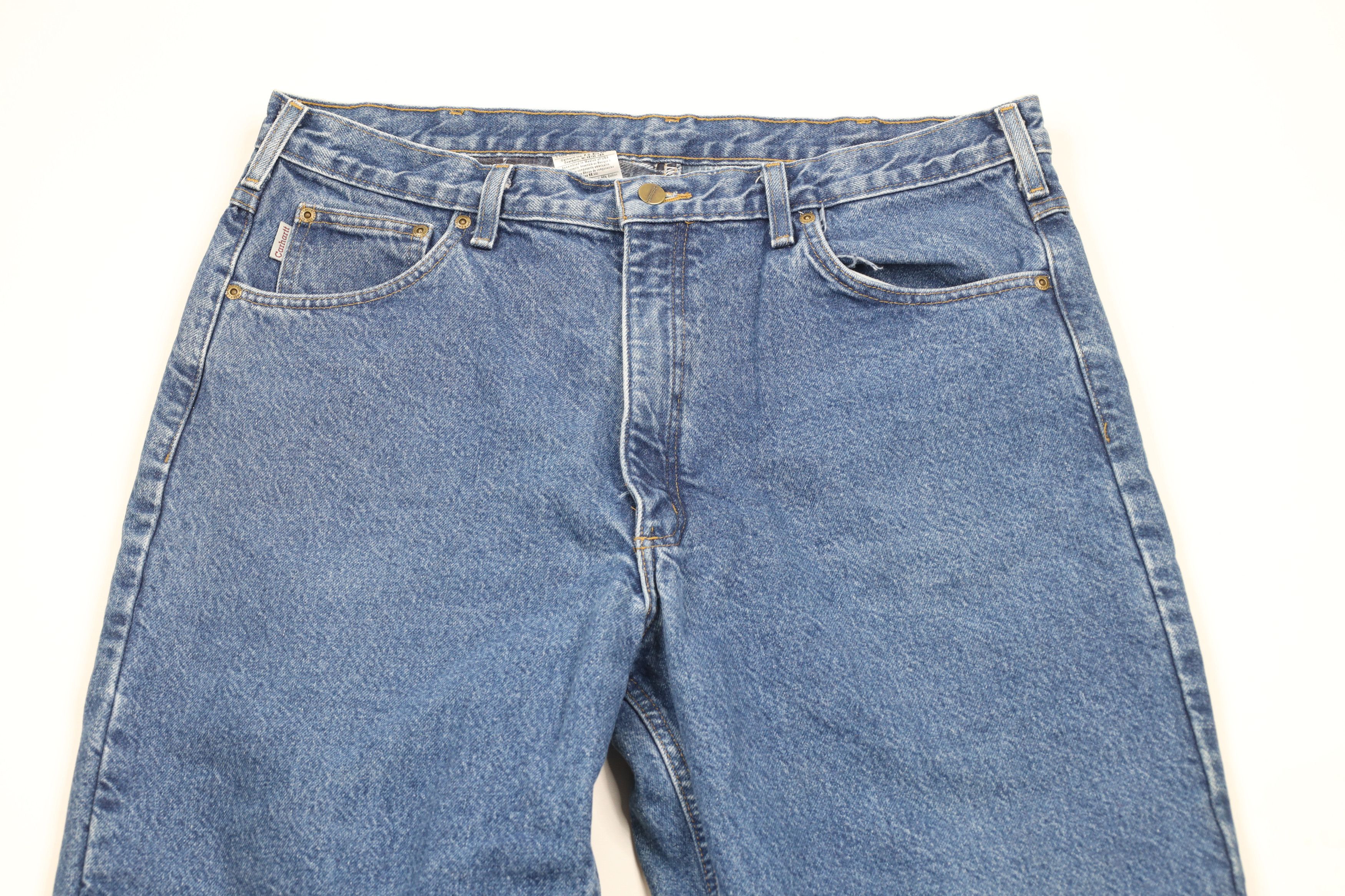Carhartt × Vintage Vintage Y2K 2004 Carhartt Out Flannel Lined Denim Jeans Size US 38 / EU 54 - 3 Thumbnail