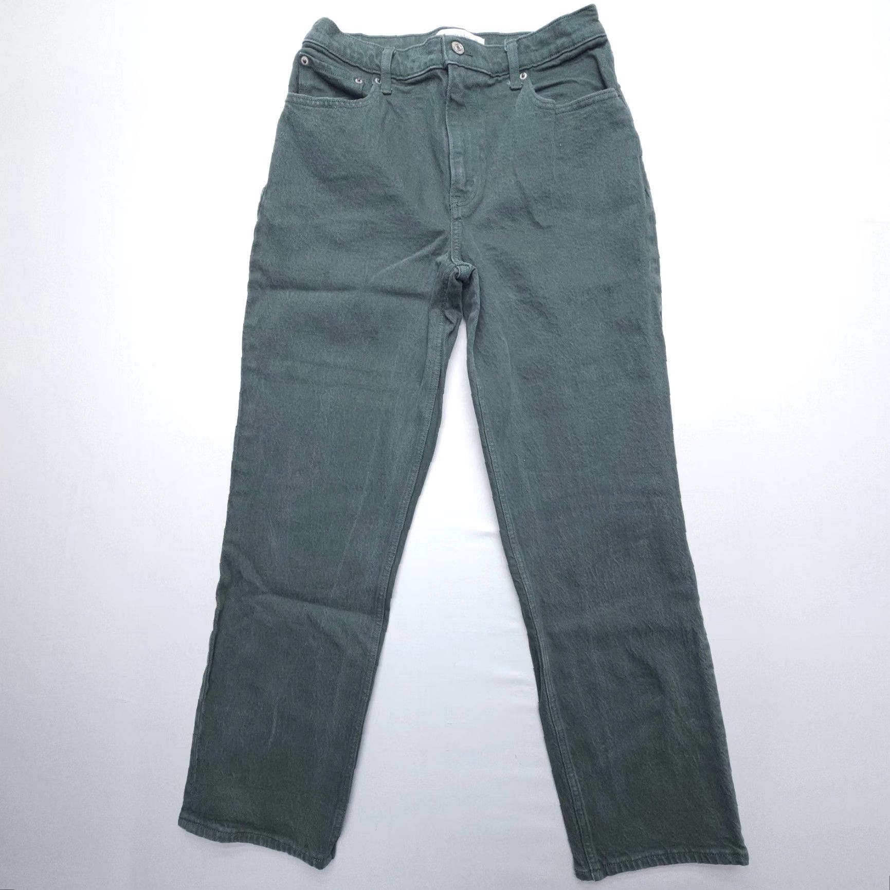 Abercrombie & Fitch Abercrombie & Fitch Jeans 90s Straight High Rise 28W 28L Green Denim Womens Classic 5-Pocket Size ONE SIZE - 2 Thumbnail