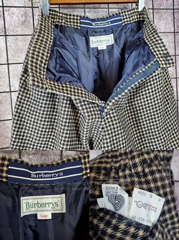 Burberry Burberry Khaki Wool Logo Check Pants. Size 24" / US 00 / IT 34 - 4 Thumbnail