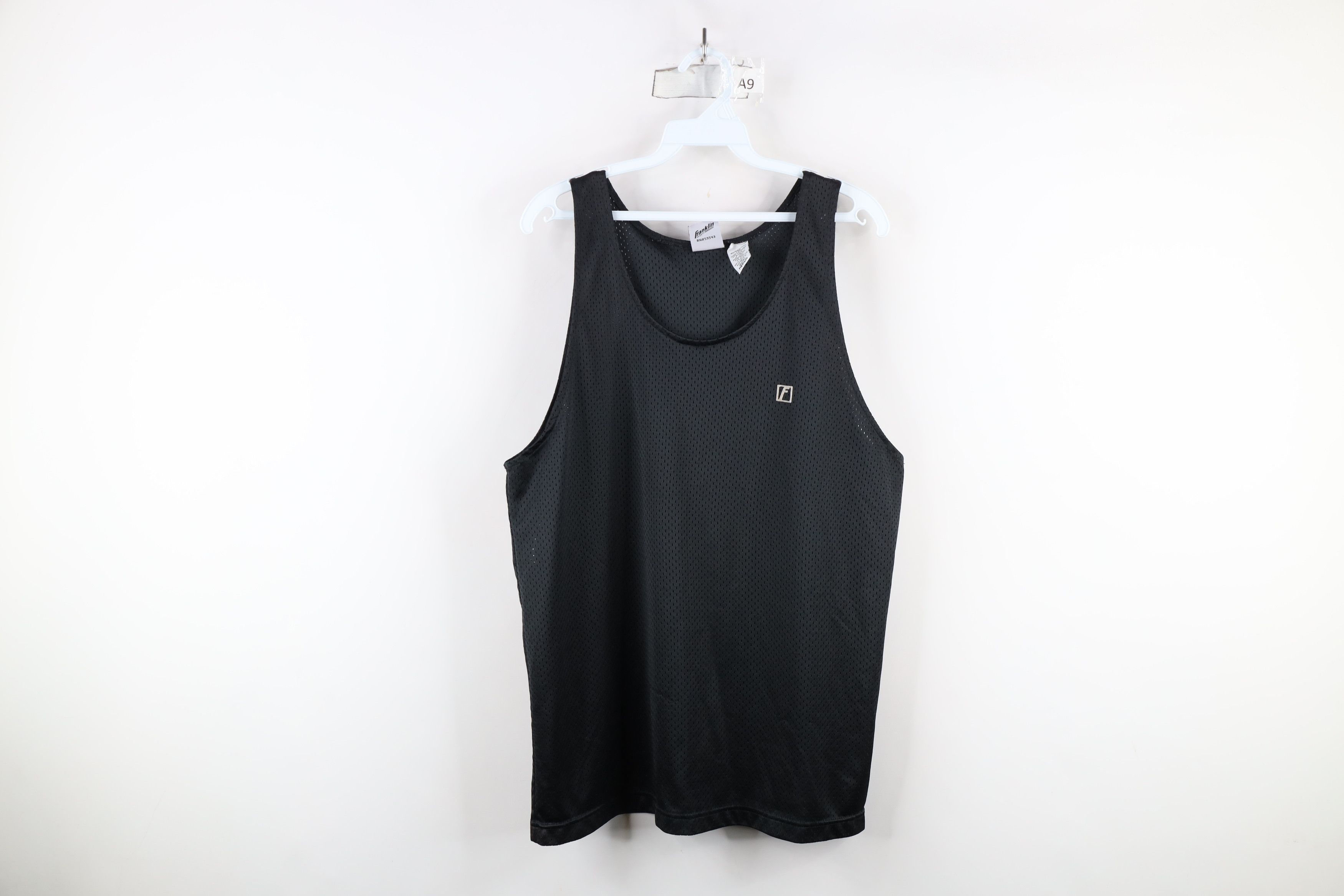 Vintage Vintage 90s Streetwear Mesh Tank Top T-Shirt Black Polyester Size US M / EU 48-50 / 2 - 1 Thumbnail