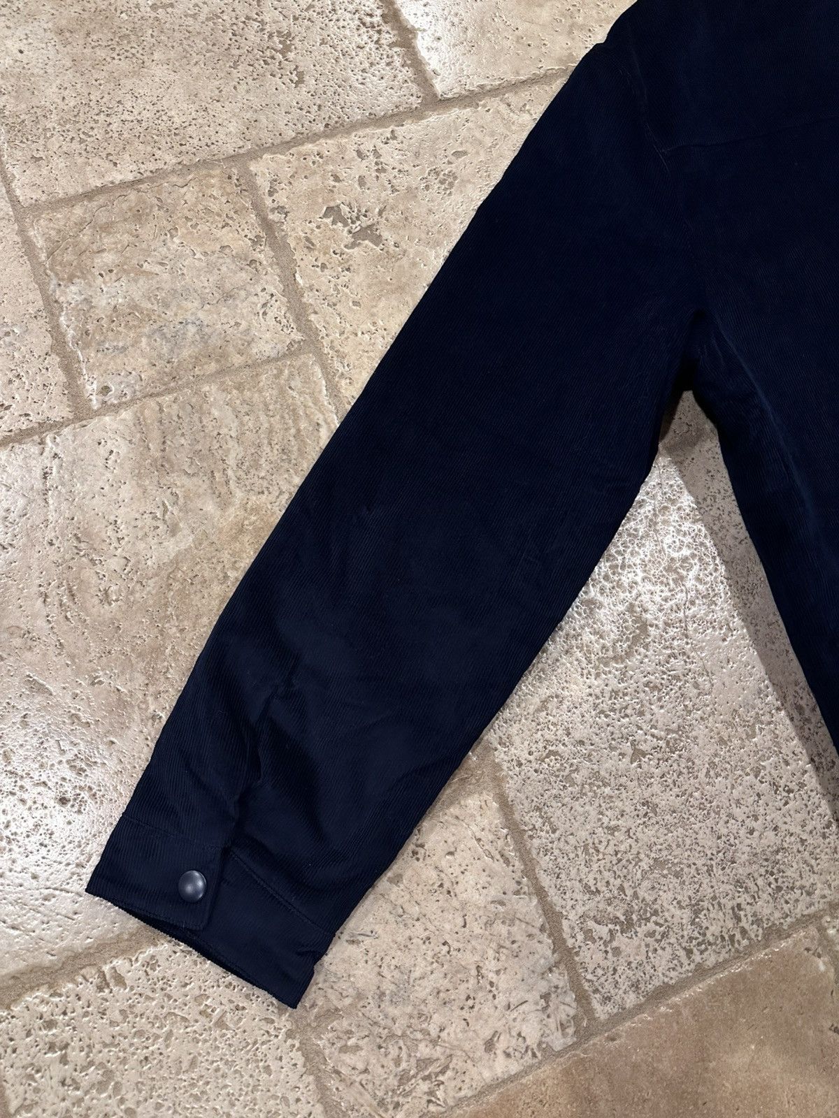 Prada Prada Corduroy Logo Snap Button Up Navy Shirt Jacket Size US L / EU 52-54 / 3 - 14 Thumbnail