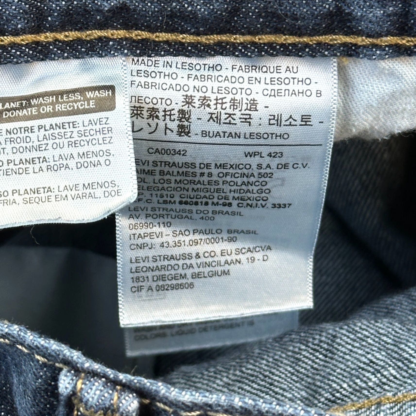 Levi's Levis 514 Jeans Mens 32x34 Blue Dark Wash Denim Straight Fit Casual Size US 32 / EU 48 - 6 Thumbnail