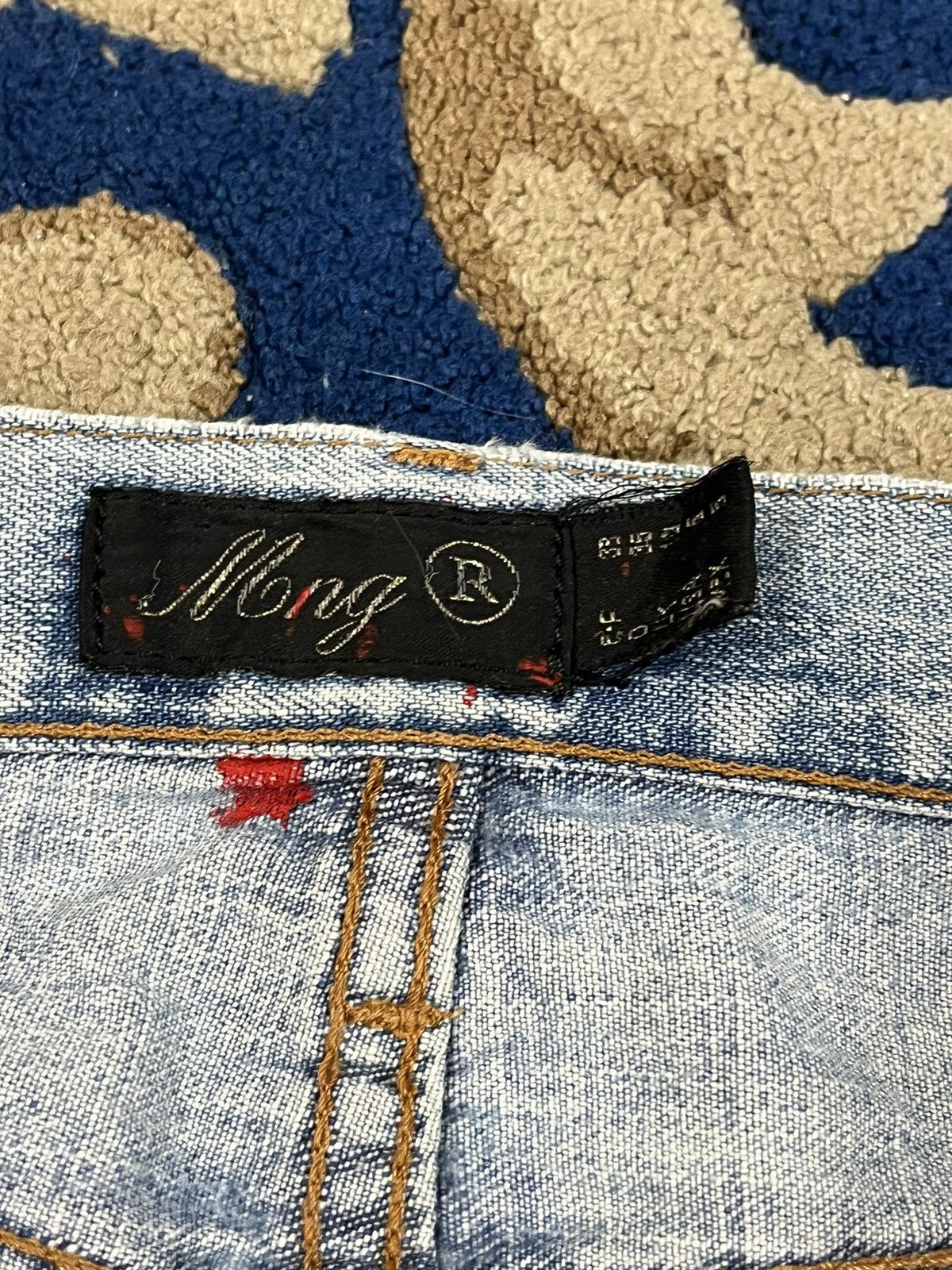 Mango Vintage Mng Flare Paint Splatter Denim Size US 29 - 8 Thumbnail