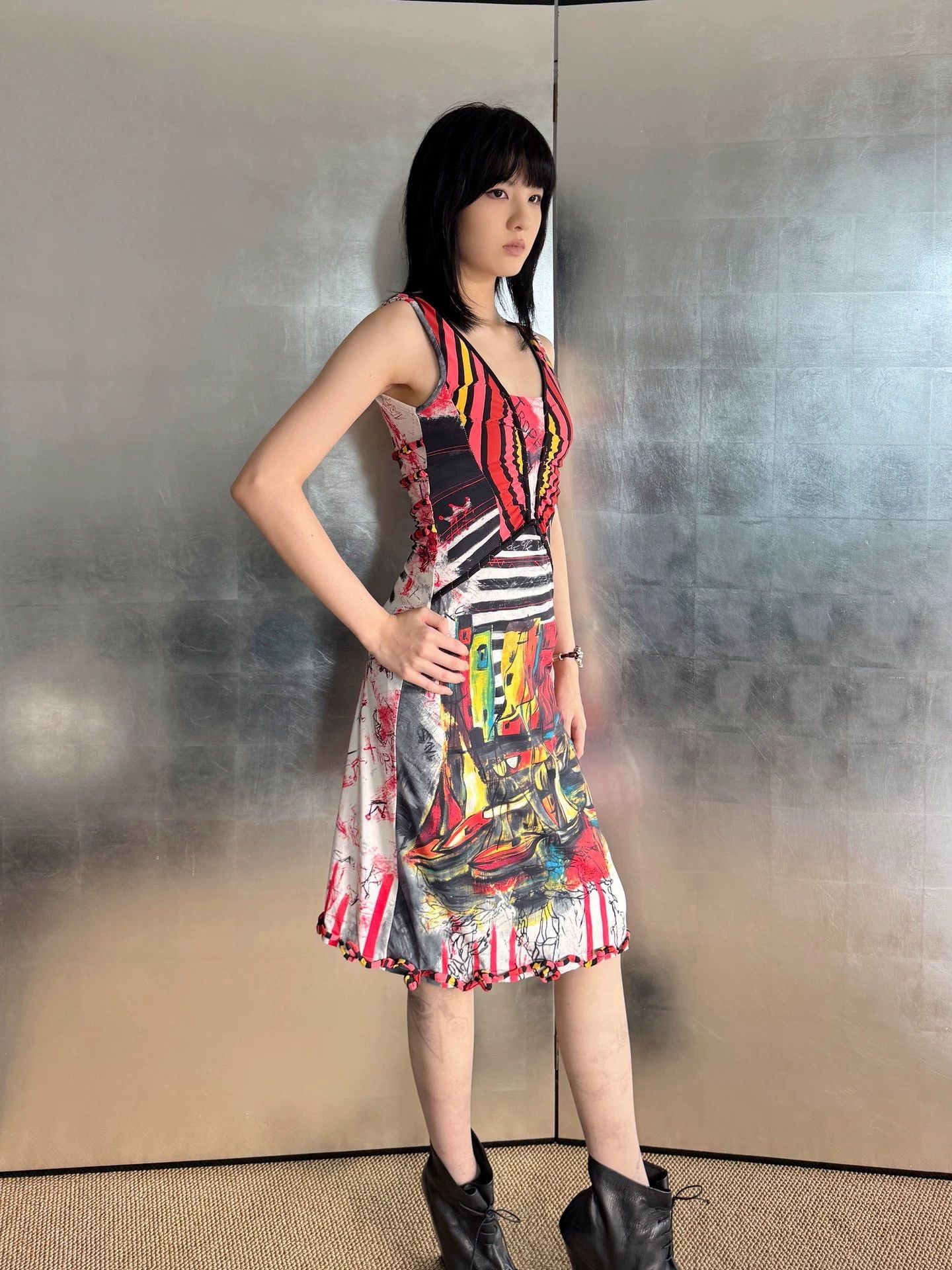 Other Save the Queen Painted Elastic Dress Vintage Size M Size M / US 6-8 / IT 42-44 - 3 Thumbnail