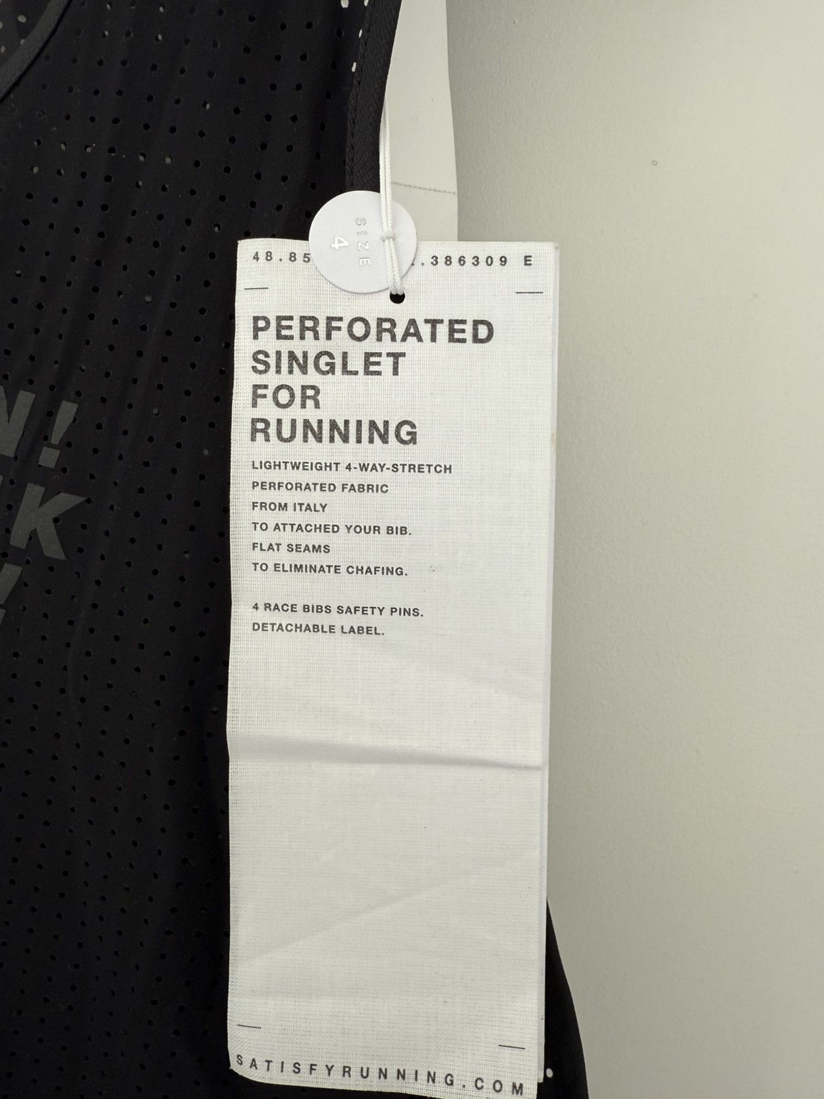 Satisfy “Run Punk Run” Perforated BRAND NEW Tank Top Size US XL / EU 56 / 4 - 7 Thumbnail