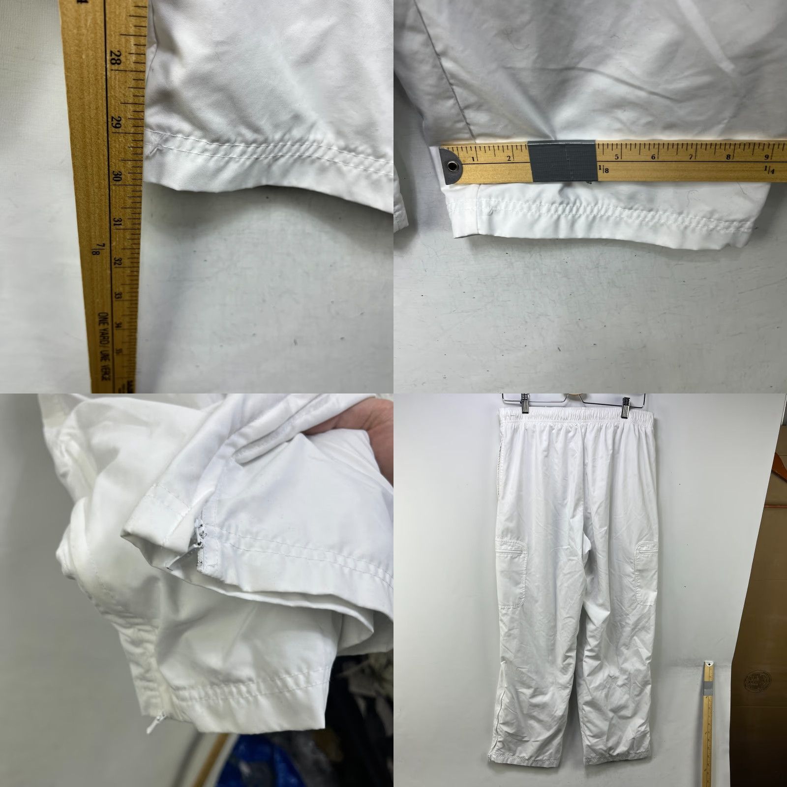 Nike VINTAGE Nike Windbreaker Track Pants L White Mens Size US 33 - 8 Thumbnail