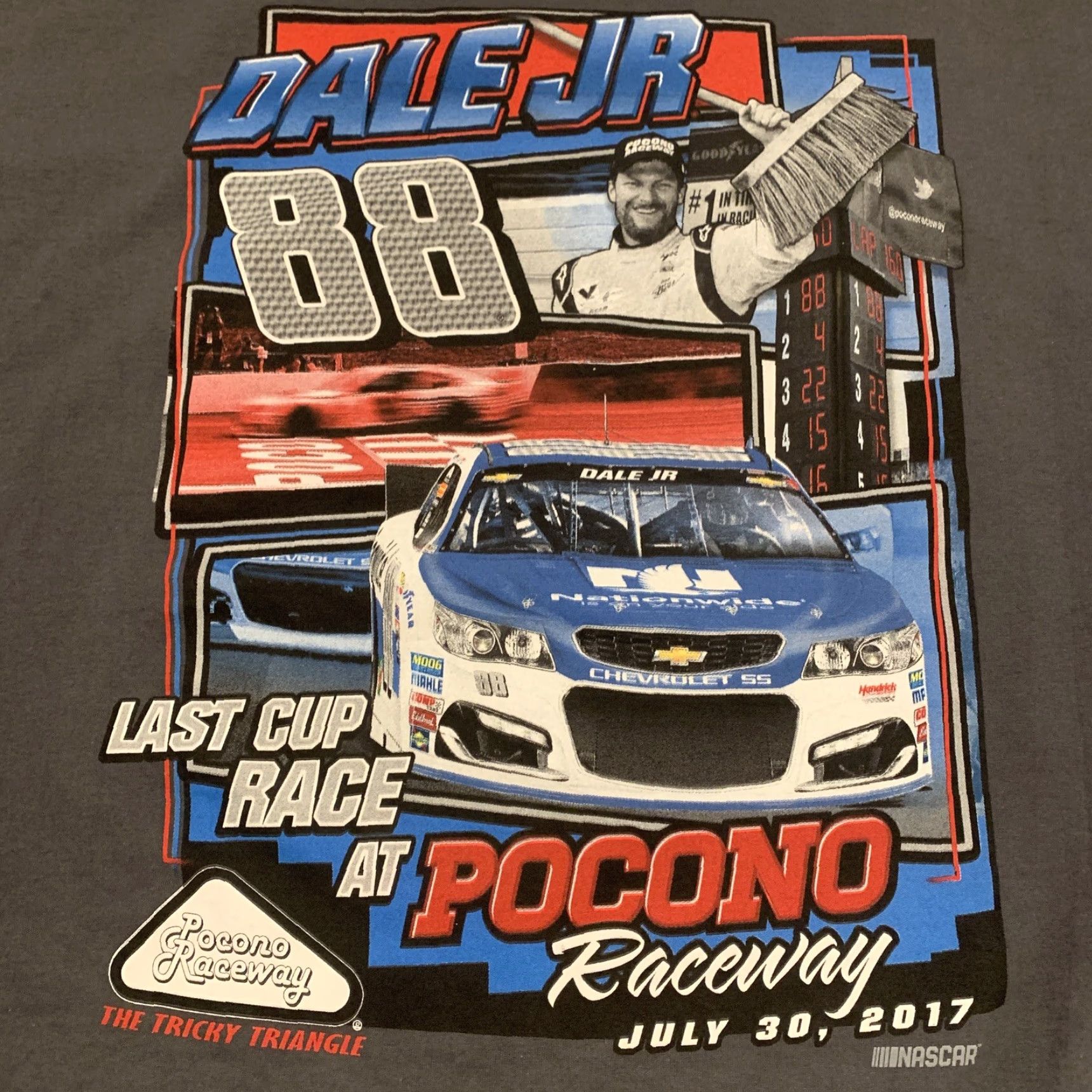 Vintage VINTAGE Dale Earnhardt Jr Nation Appreci88ion Tour Shirt 3XL Racing T-Shirt Gray Men XXXL Pocono 2017 Mens Size US XXL / EU 58 / 5 - 6 Thumbnail