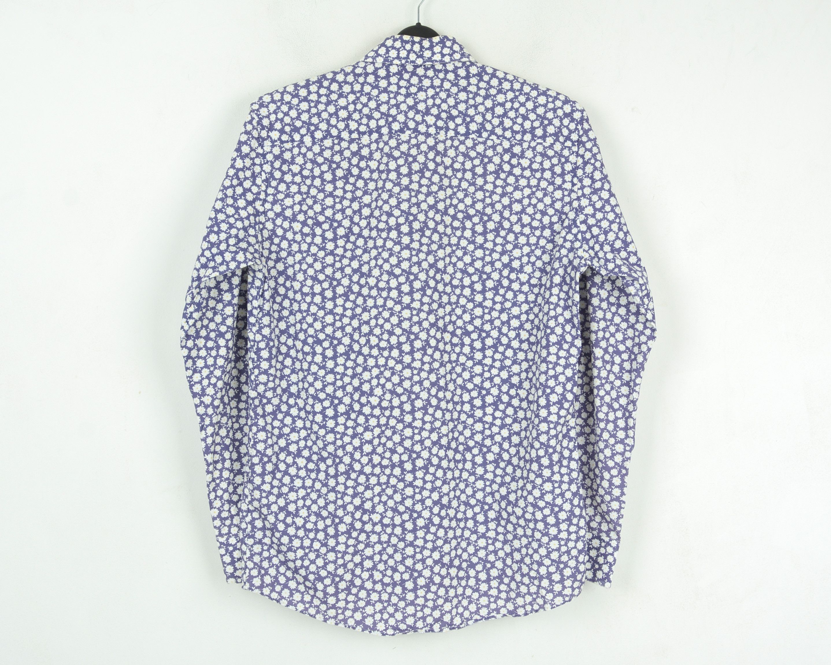 Eton 15 3/4" Size 40 Chamomile Slim Fit Floral Casual Top Size 40R - 4 Thumbnail
