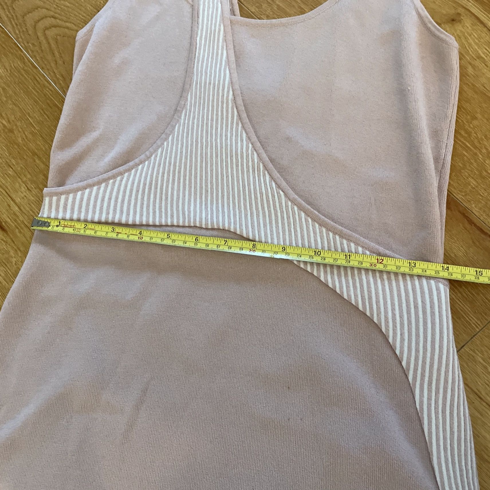 Vintage Esteban Cortazar Womens Dress Midi Crew Neck Cut Out Knit Sheath Pink White Medium Size M / US 6-8 / IT 42-44 - 6 Thumbnail