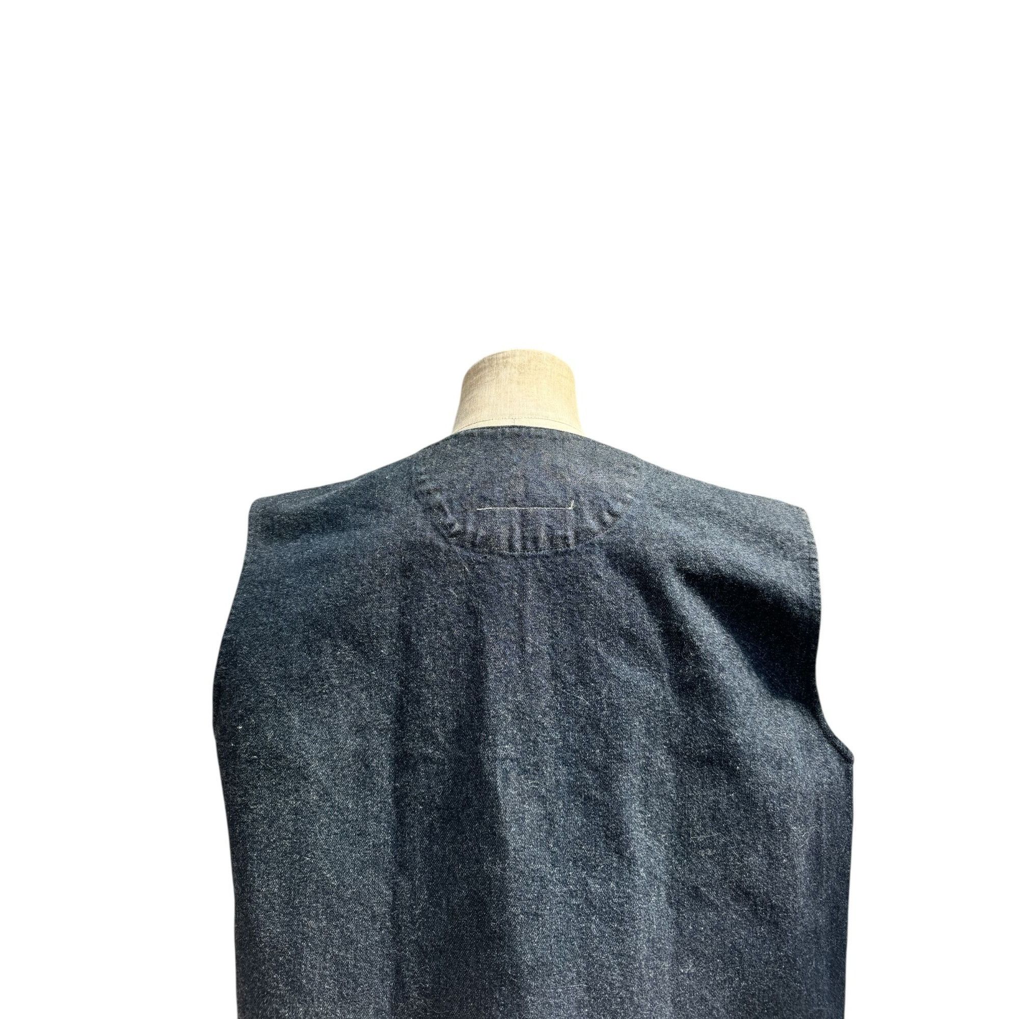 Maison Margiela FW 2001 Dark Navy Denim Vest Size S / US 4 / IT 40 - 6 Thumbnail