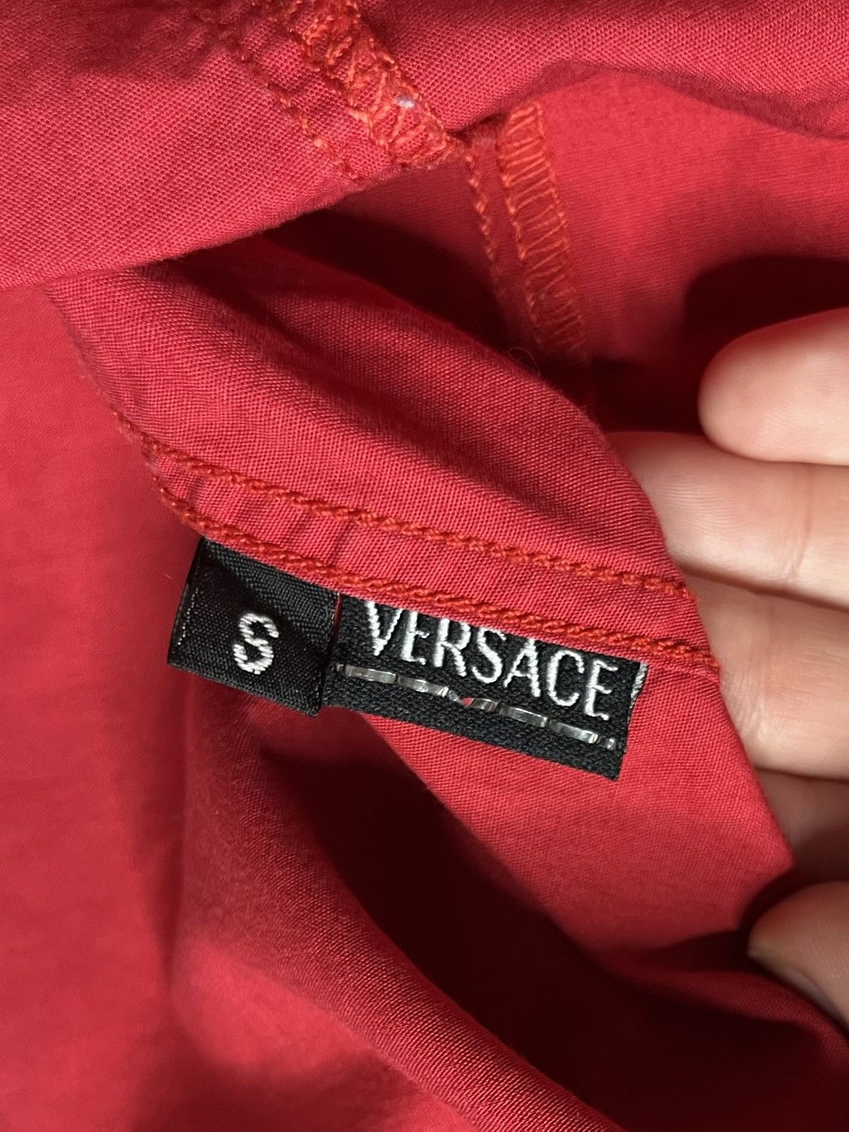 Versace Vintage Red Basic Short sleeve Button Shirt Versace Sport Size US M / EU 48-50 / 2 - 5 Thumbnail