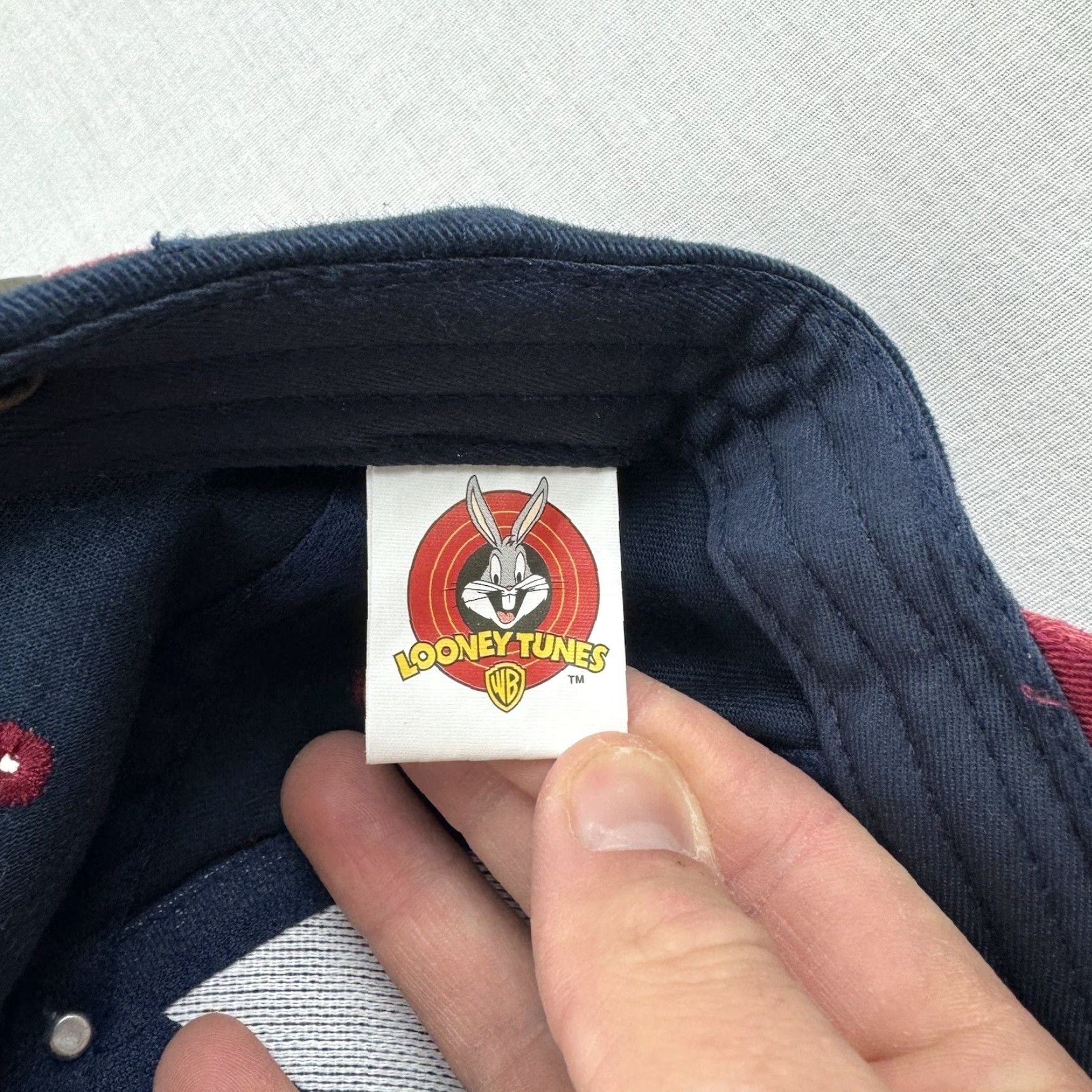 Vintage VINTAGE Tweety Bird Hat Strap Back Blue OSFM Baseball Cap Men One Size Blue 90s Cartoon USA Warner Bros Men Size ONE SIZE - 6 Thumbnail