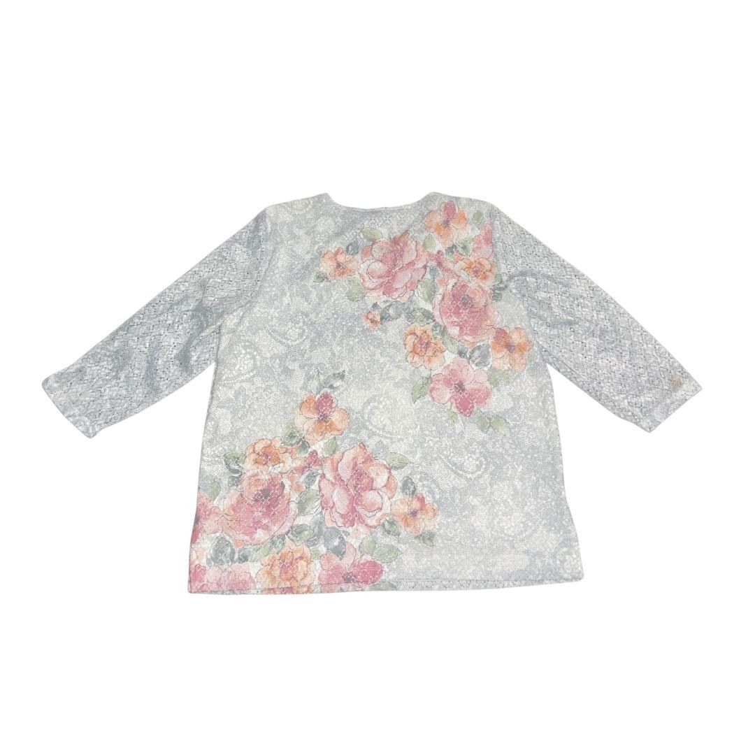 Other Alfred Dunner Floral Print Blouse Medium Artsy Lace Boho Size M / US 6-8 / IT 42-44 - 2 Thumbnail