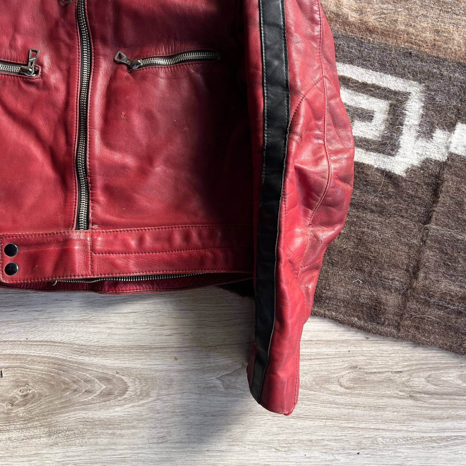 Genuine Leather Harro Vintage 70s Leather Motorcycle Jacket 9779AC Size US M / EU 48-50 / 2 - 7 Thumbnail
