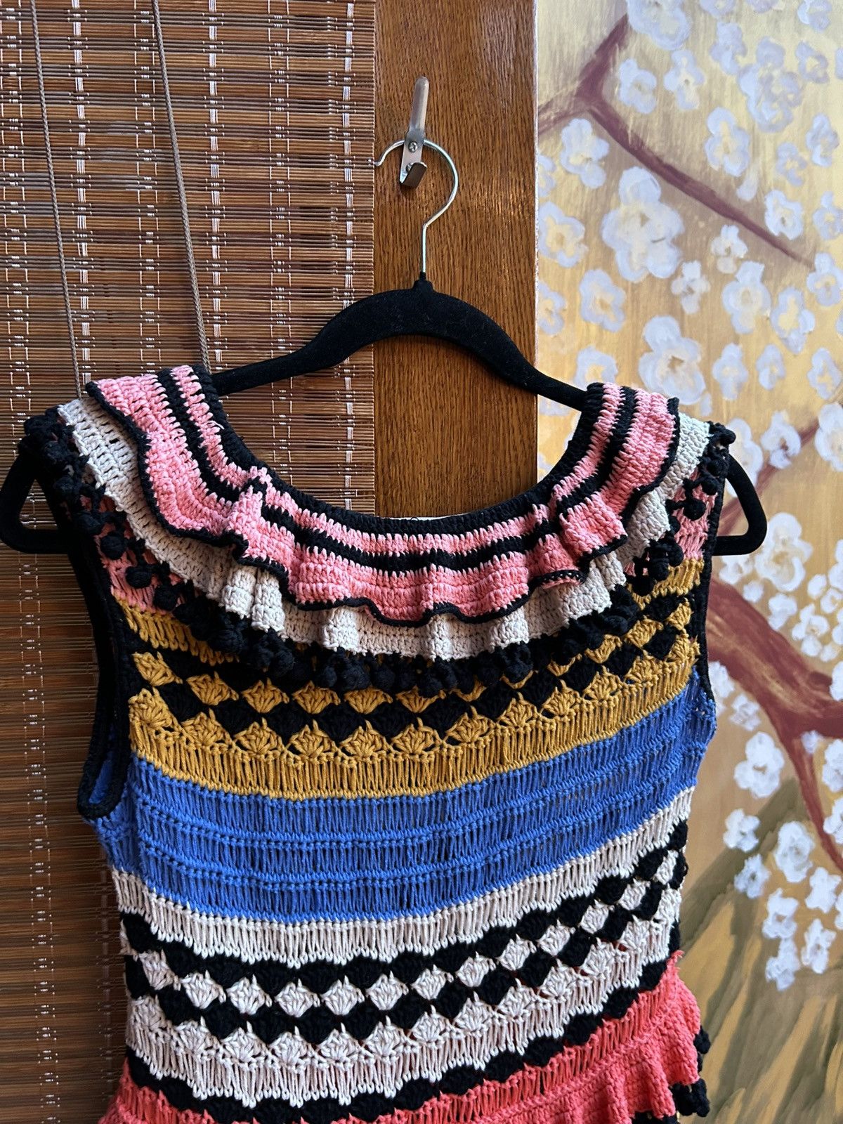 Zimmermann Zimmerman Tiggy Frill Sleeveless Mini Dress Crochet-Knit Size S / US 4 / IT 40 - 5 Thumbnail