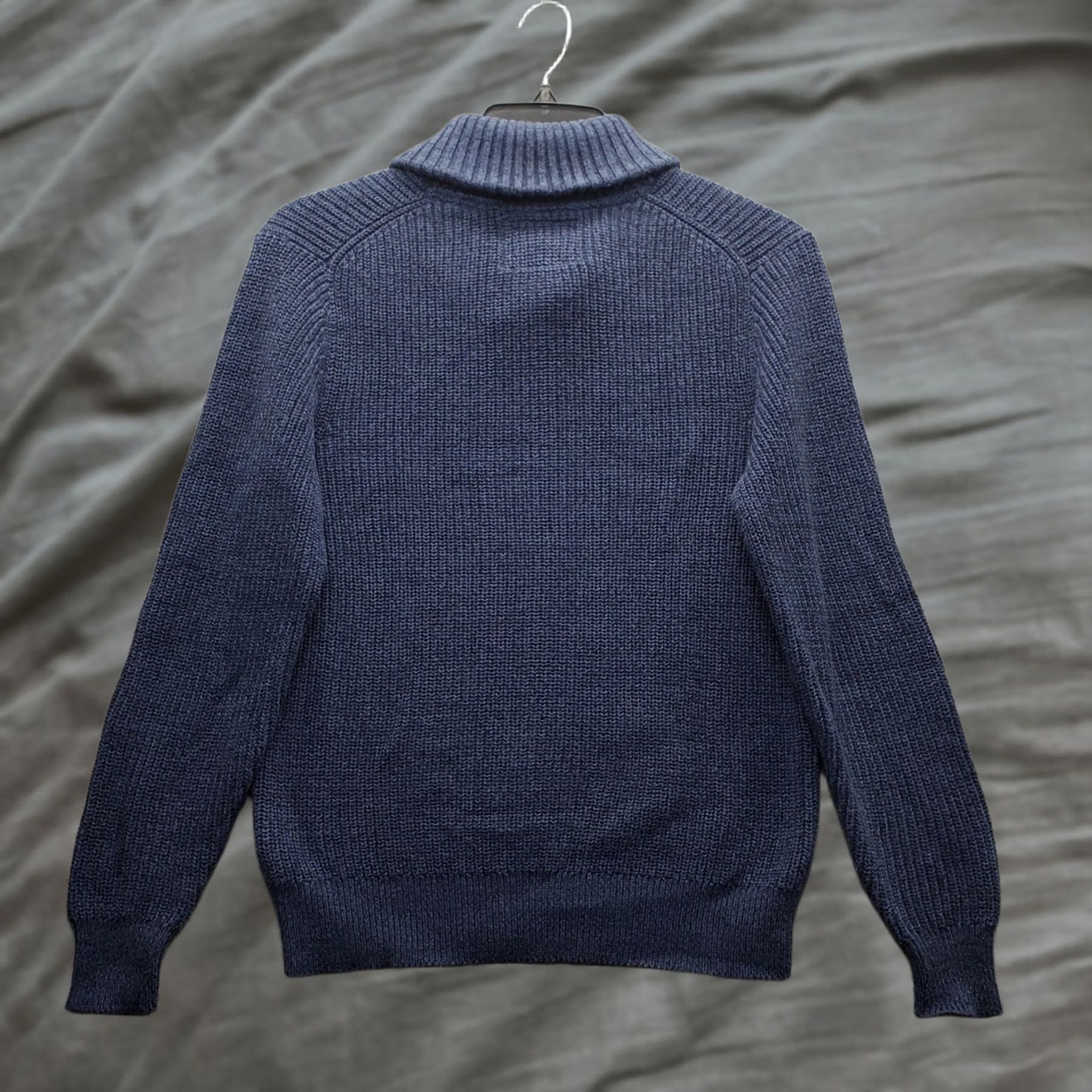 Weatherproof VINTAGE Weatherproof Sweater Mens M Blue Navy Chunky Knit Shawl Collar Pullover Size US M / EU 48-50 / 2 - 1 Thumbnail