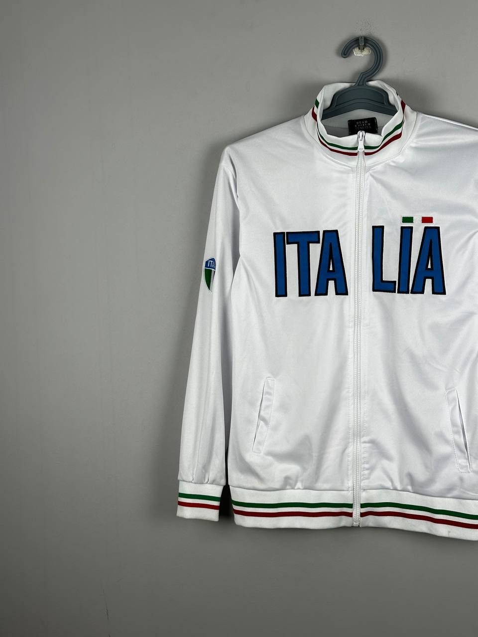 Vintage Vintage Italia Blockcore White Rare Y2K Track Jacket Size US M / EU 48-50 / 2 - 2 Thumbnail