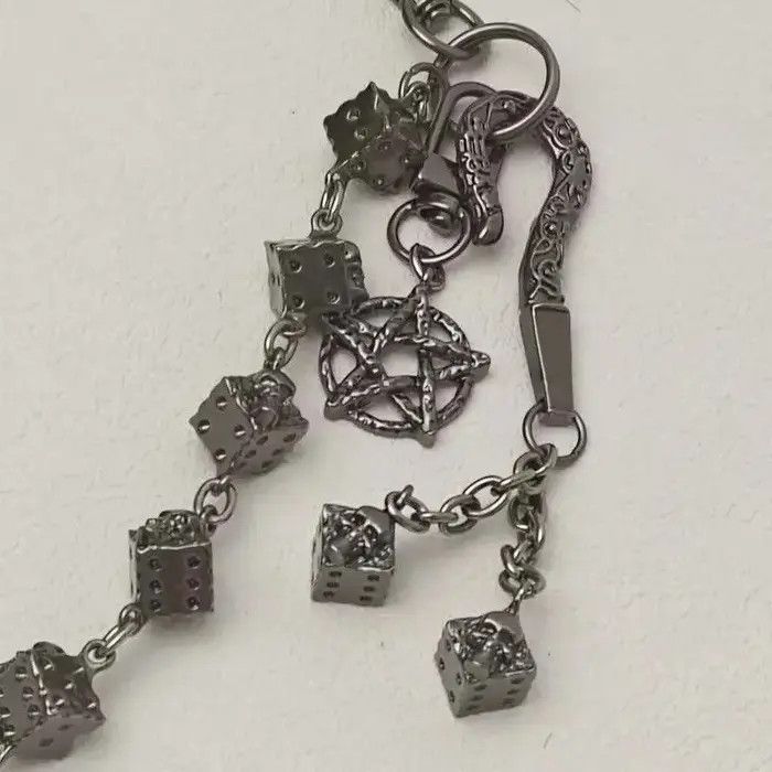 Jewelry Dice and Skulls Rock Pants Wallet Waist Chain Size ONE SIZE - 5 Thumbnail