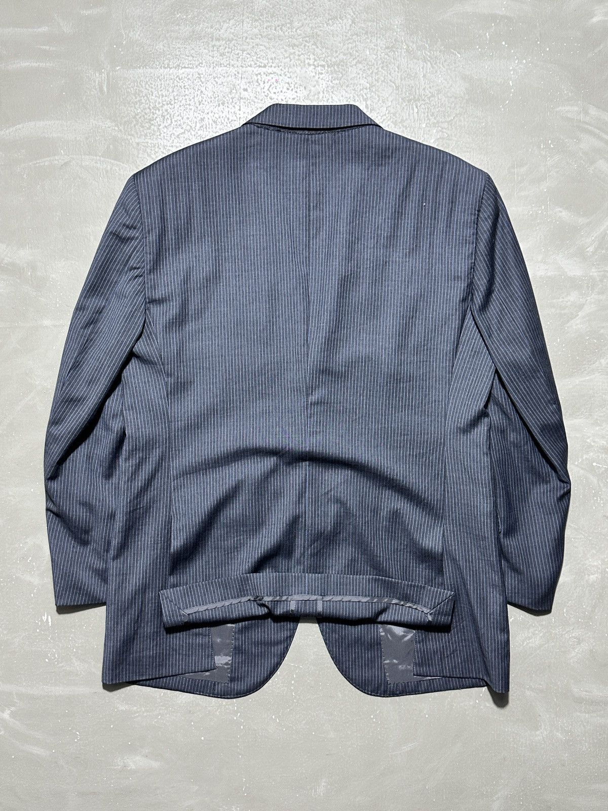 Loro Piana Loro Piana Navy Blue Pinstipe Wool Blazer Size 50L - 2 Thumbnail