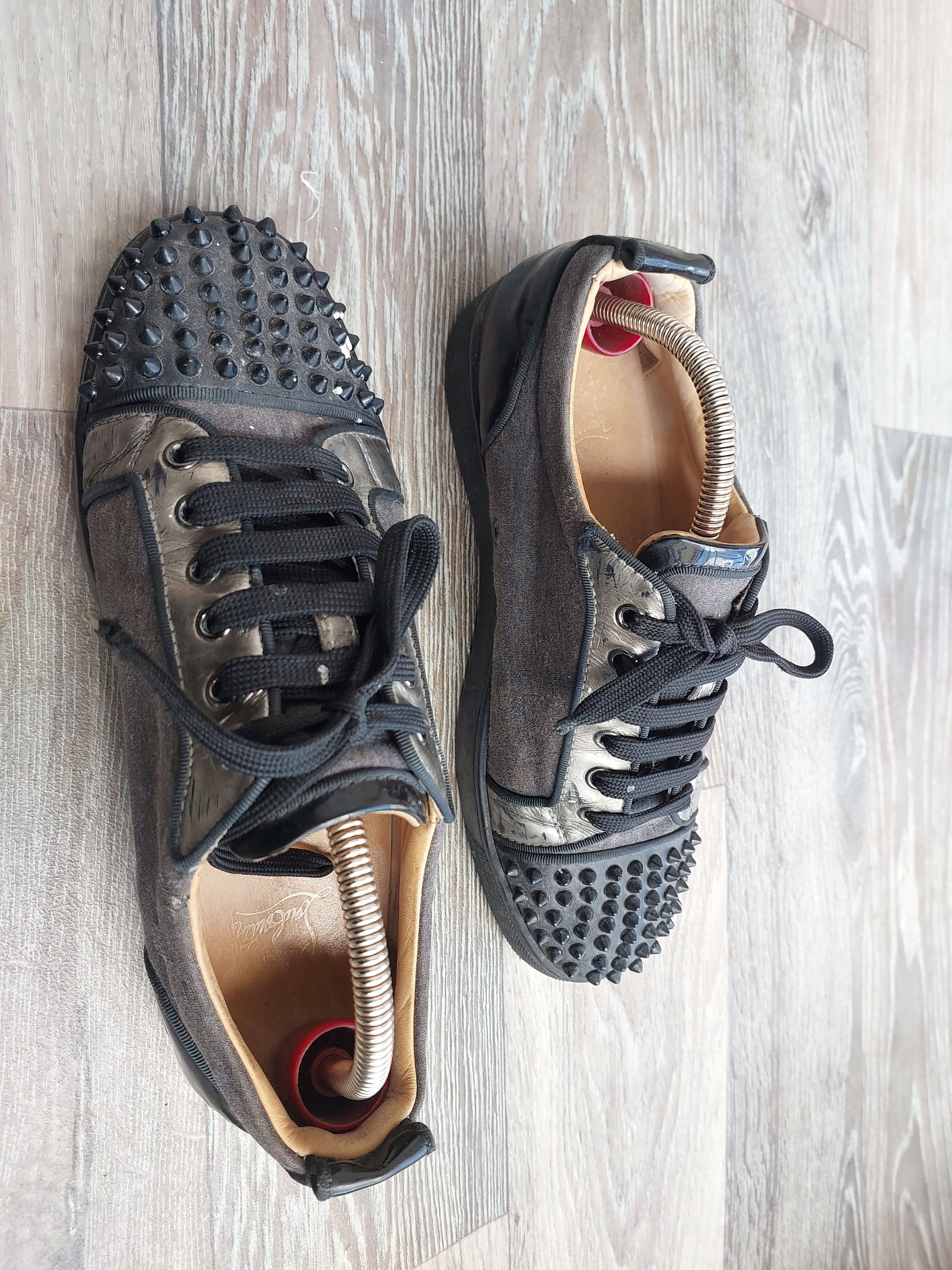 Christian Louboutin Christian Louboutin Grey Suede with Spikes. Size US 8 / EU 41 - 3 Thumbnail