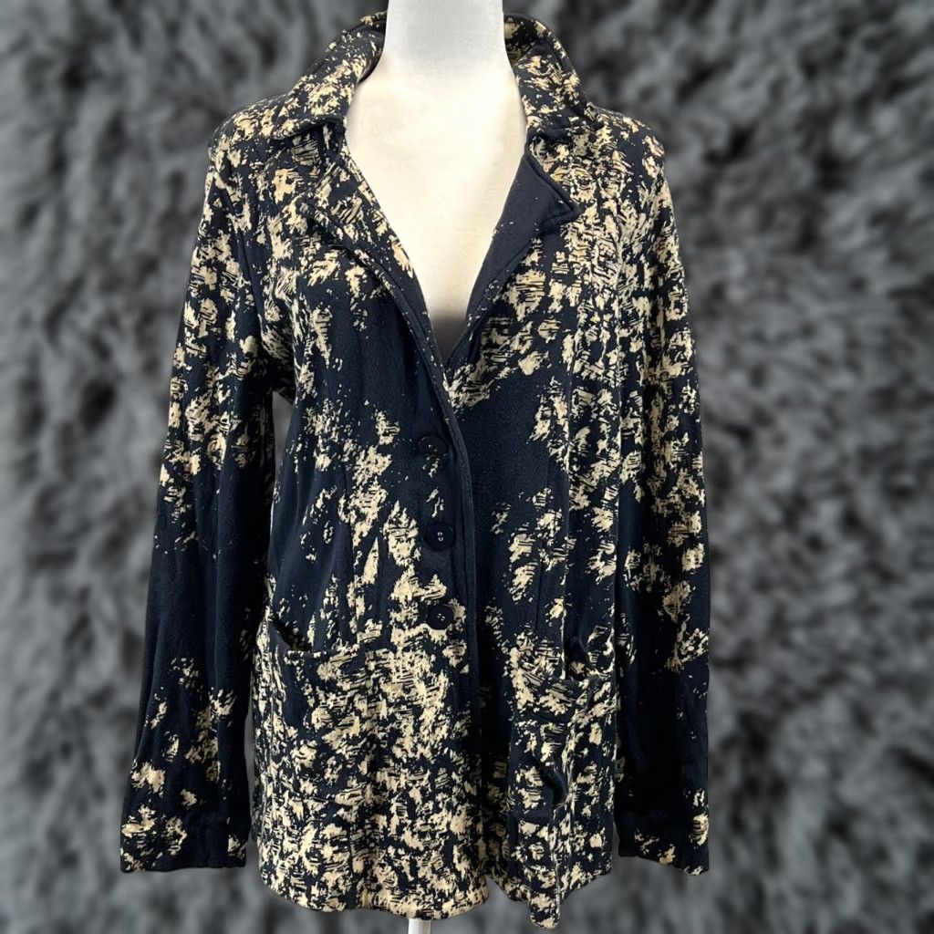 Vintage VINTAGE Zozo Knit Jacket WOMEN's L Large Artsy Lagenlook Black Knit Jacket, Casual Fall Winter Spring, Women’s Jacket, Zozo Size L / US 10 / IT 46 - 1 Thumbnail