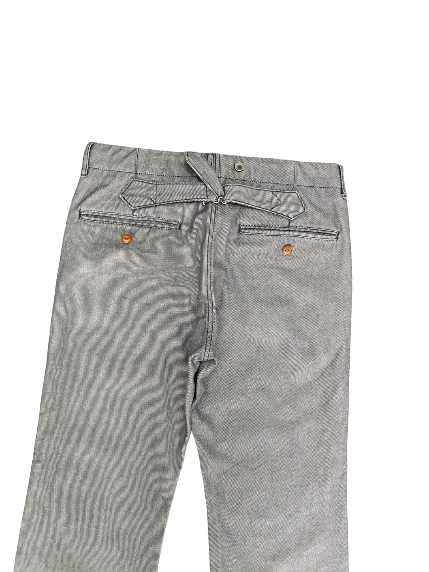 Japanese Brand Vintage Navy Buckle Back Denim Pants Inspired Wwii Size US 30 / EU 46 - 2 Thumbnail