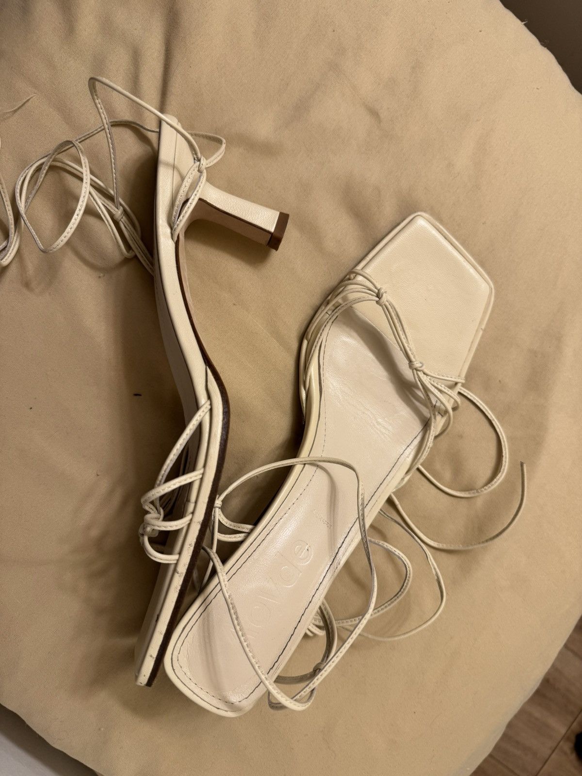 aeyde Cream Aeyde Wrap Heels Size US 12 / IT 42 - 2 Thumbnail