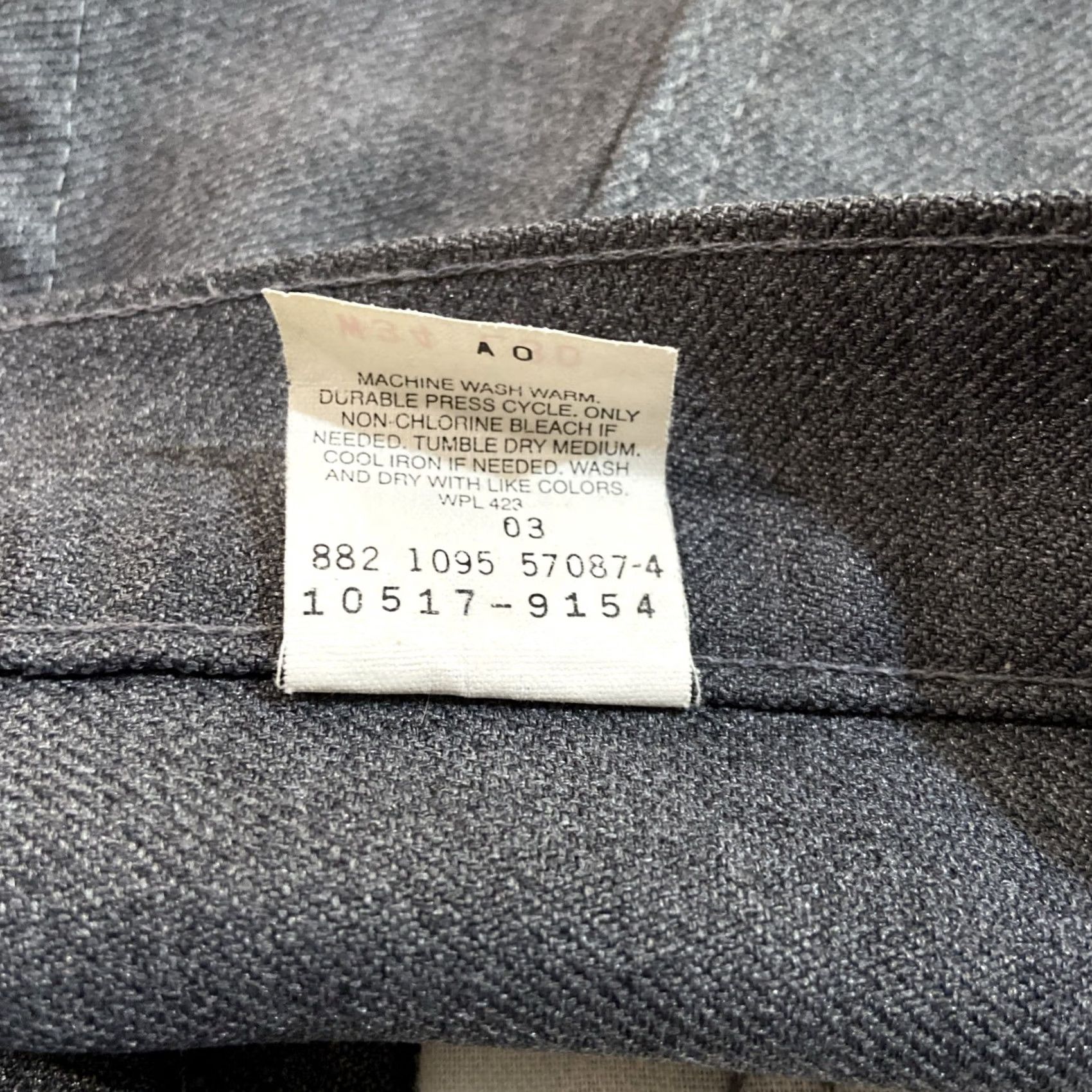 Levi's Levi's Pants Bootcut 34x30 Mens Gray Polyester Levi's USA Chino Regular 1995 Vintage Size US 39 - 3 Thumbnail